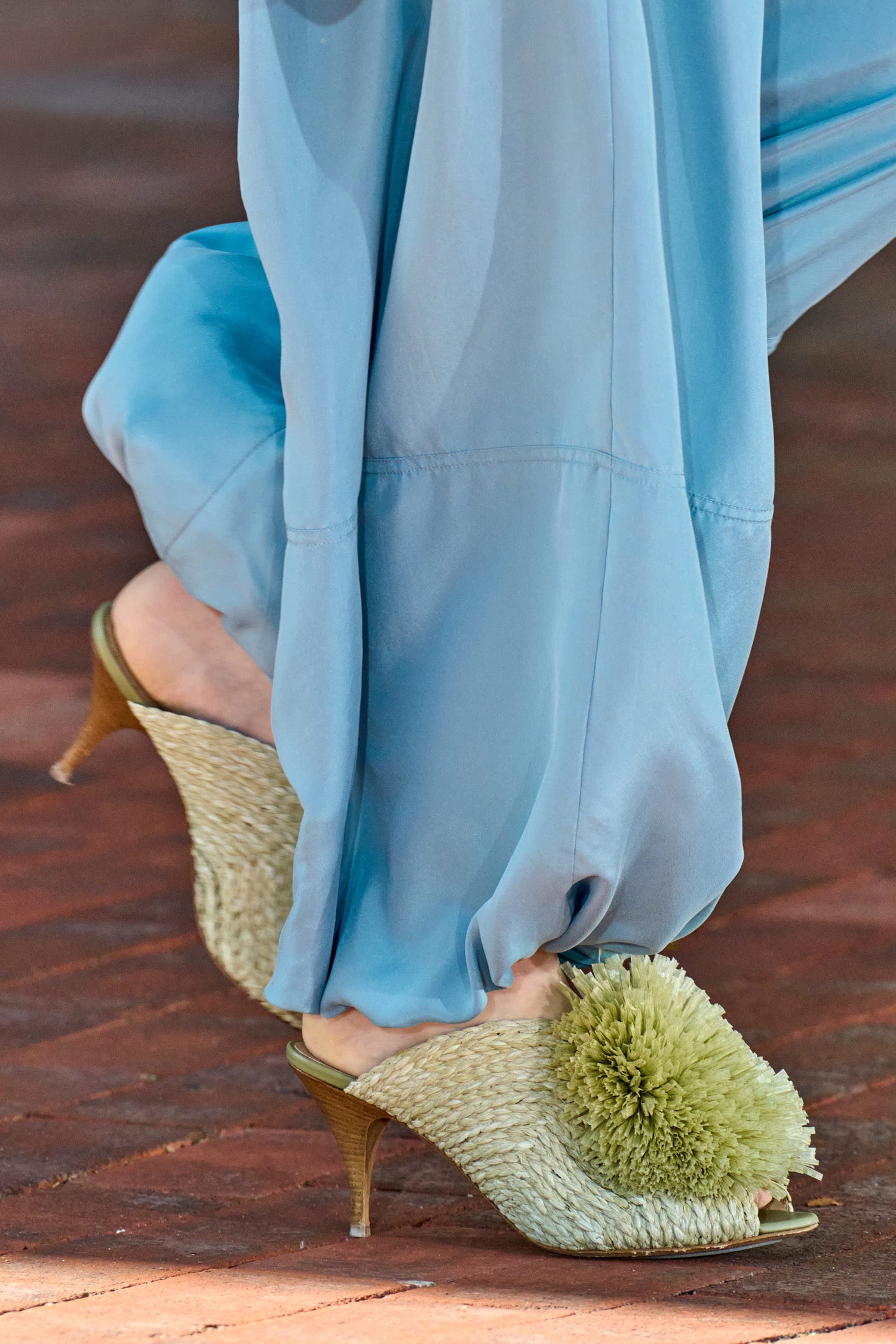 Ulla Johnson Raffia SP271008 mule raphia Olive talon 75mm