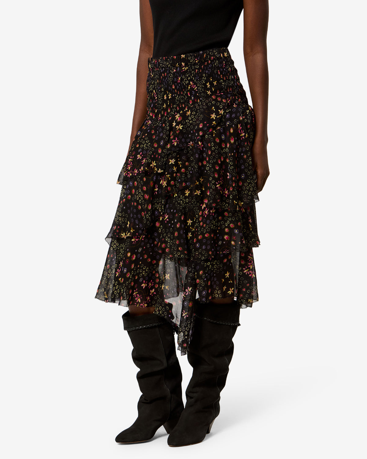 Isabel Marant Brigitte JU0367FA jupe noir écru
