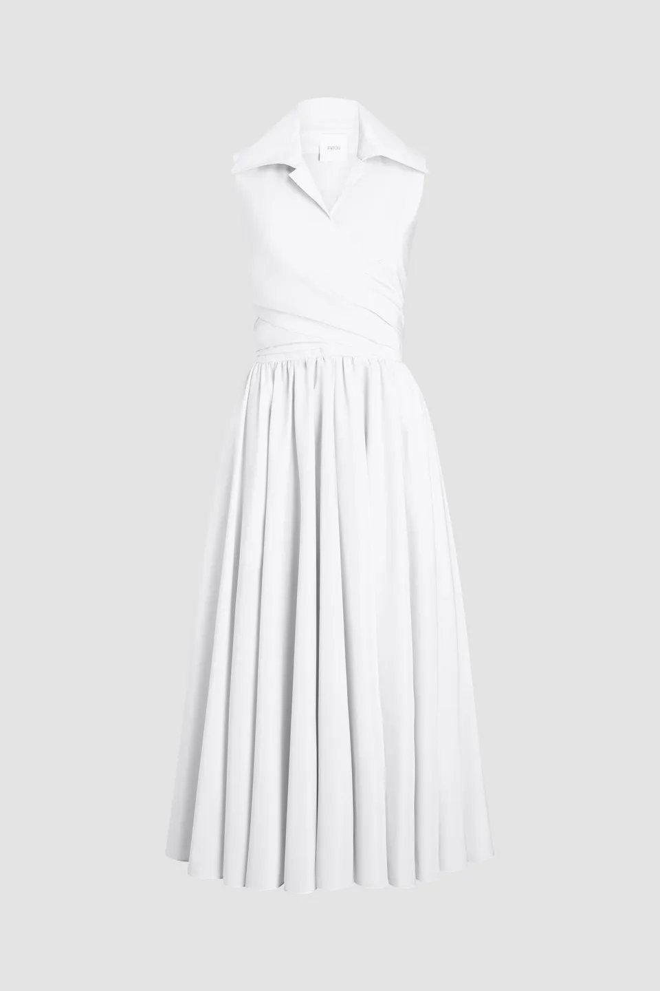 Patou DR2230011001W robe midi blanche faille