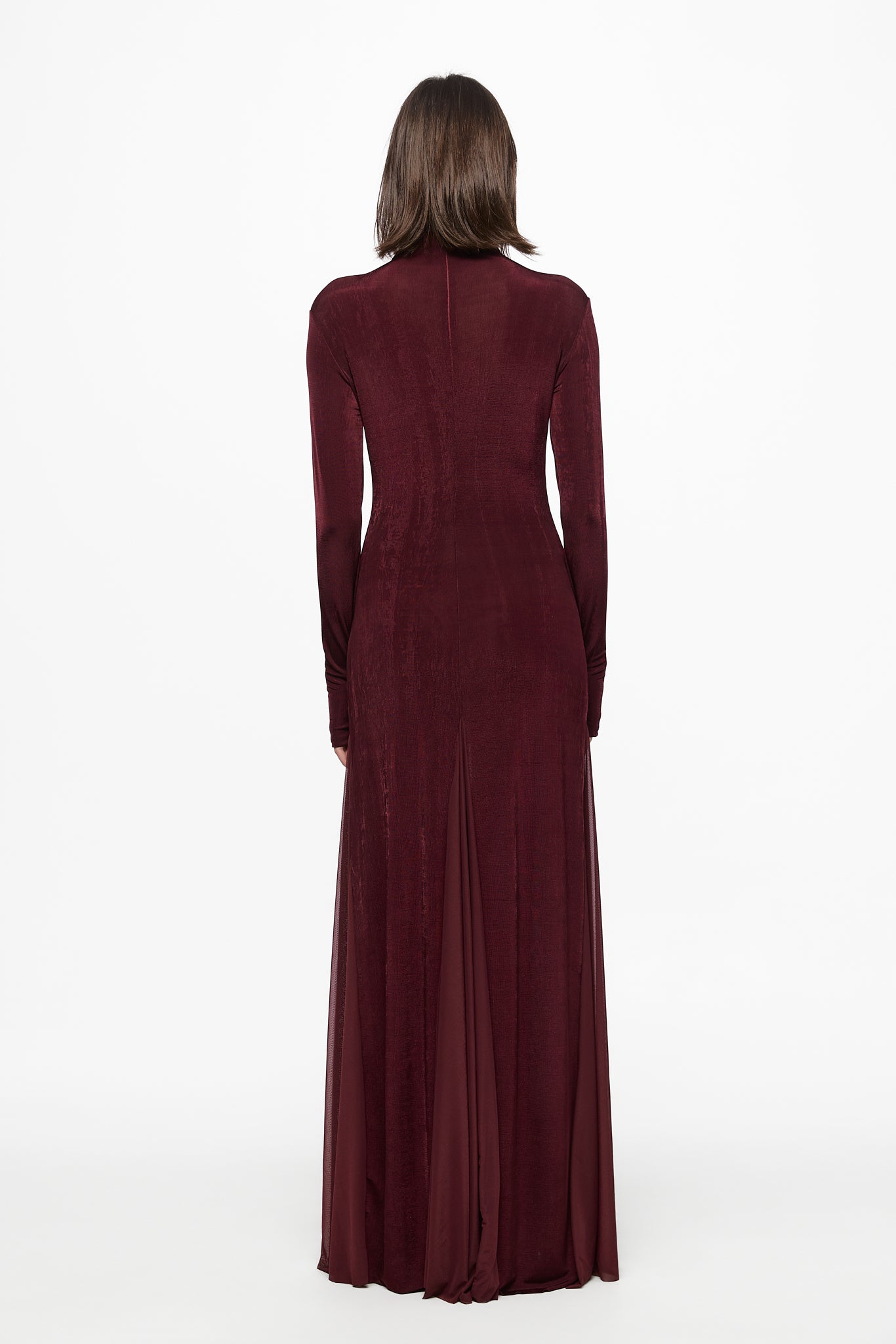 ATU Body Couture robe maxi bordeaux tulle S
