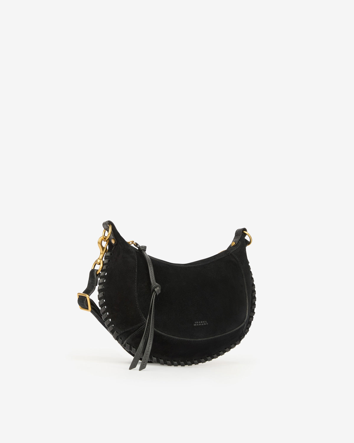 Isabel Marant Oskan Moon sac cuir velours noir