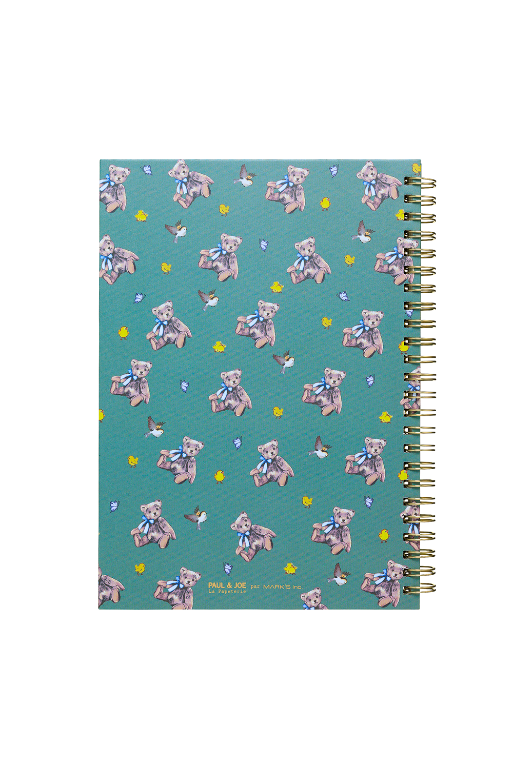 Paul & Joe Carnet A5 spirales oursons olive
