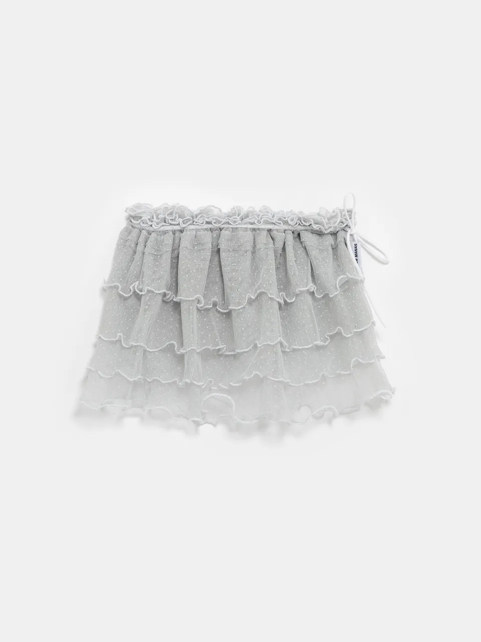 Ester Manas Mini Manas Grey Polka Dot jupe silver