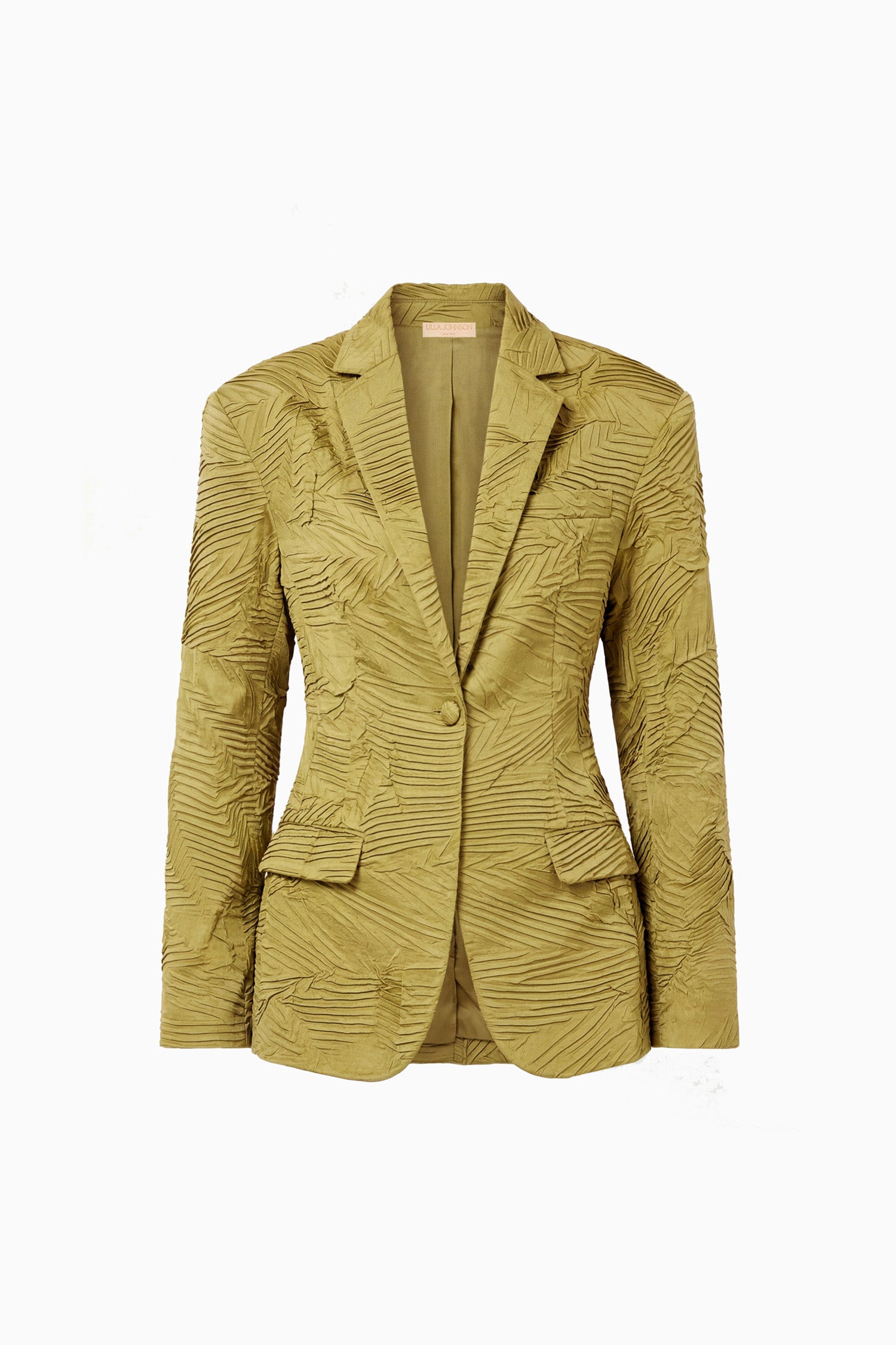 Ulla Johnson Blazer Dhemi Moss Gold satin vert