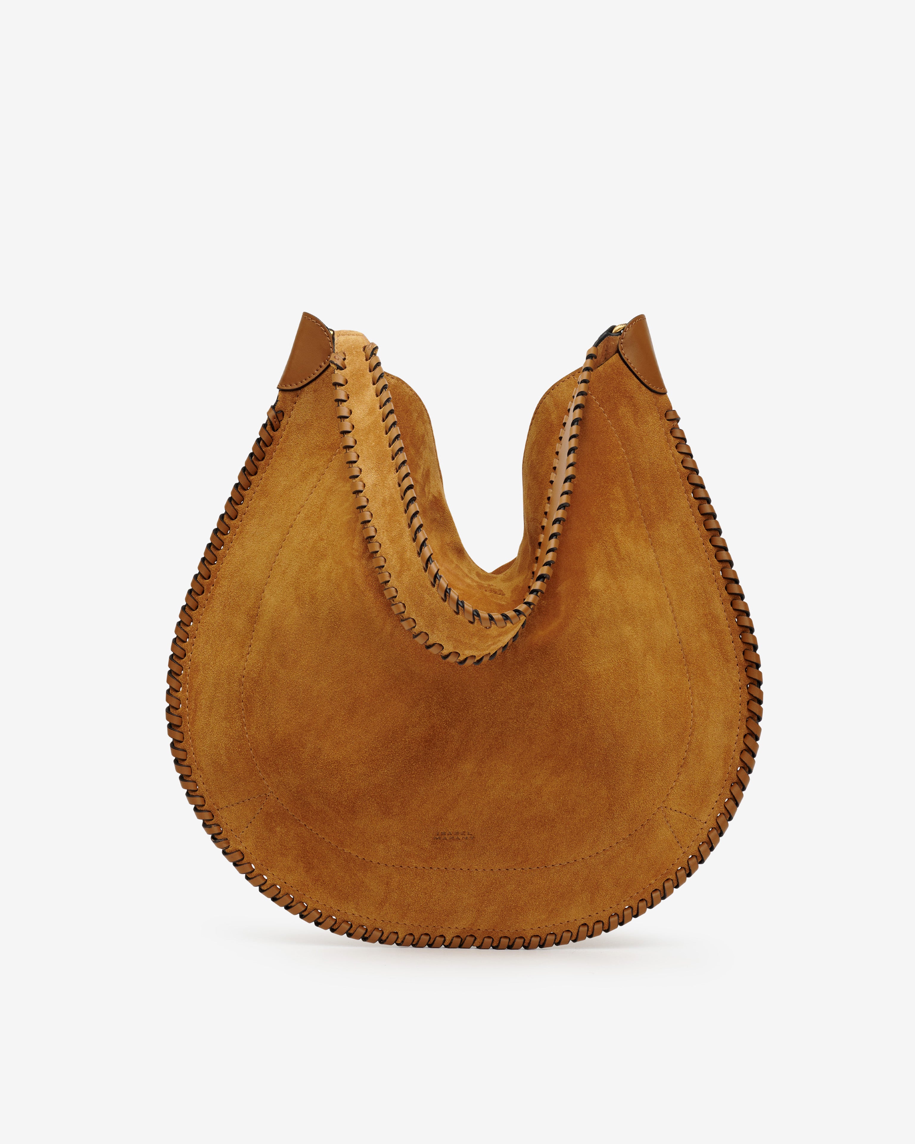Isabel Marant Oskan Hobo Soft sac velours cognac