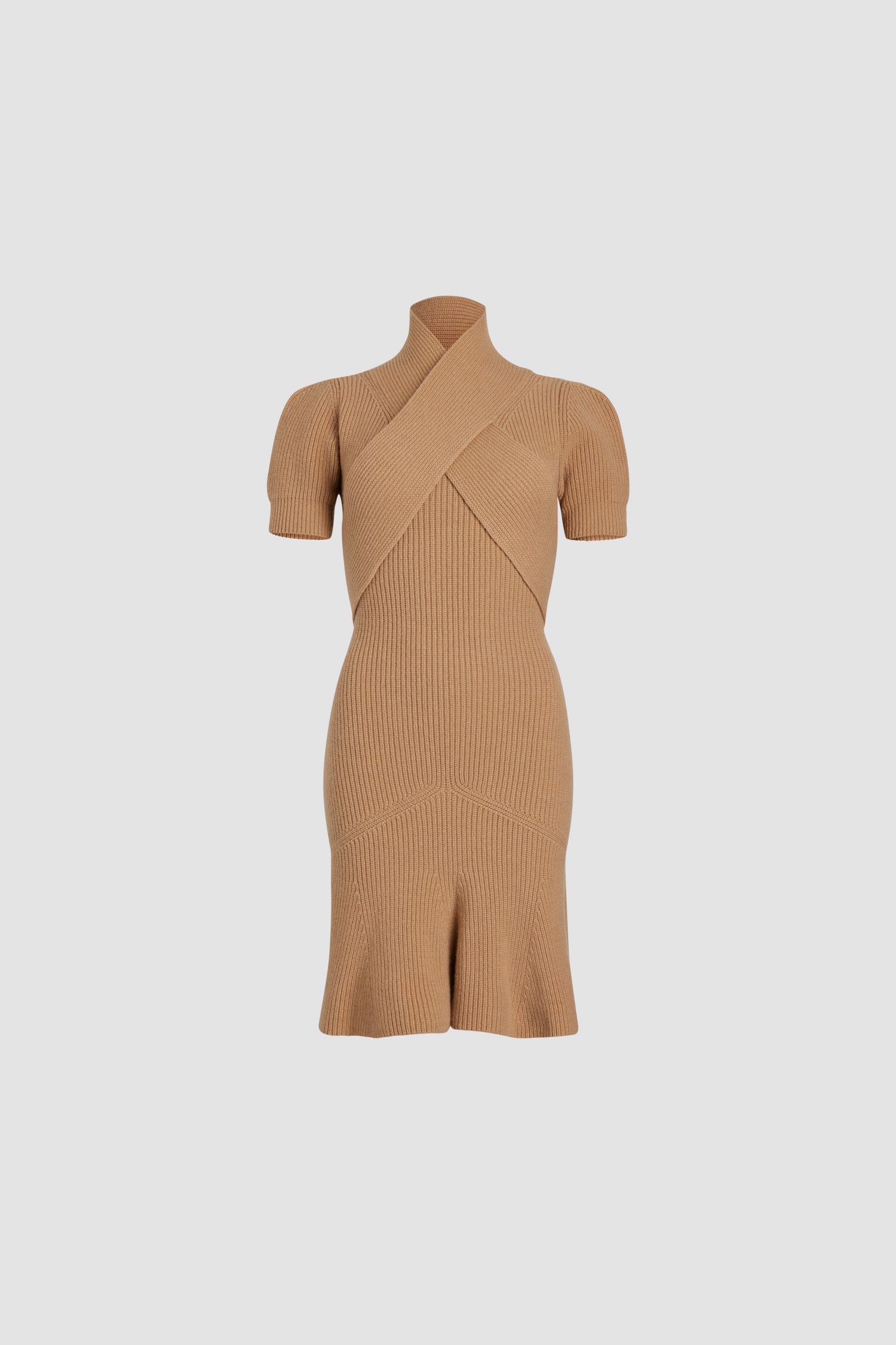 Patou H24KN2108041109B robe cache-coeur laine biscuit