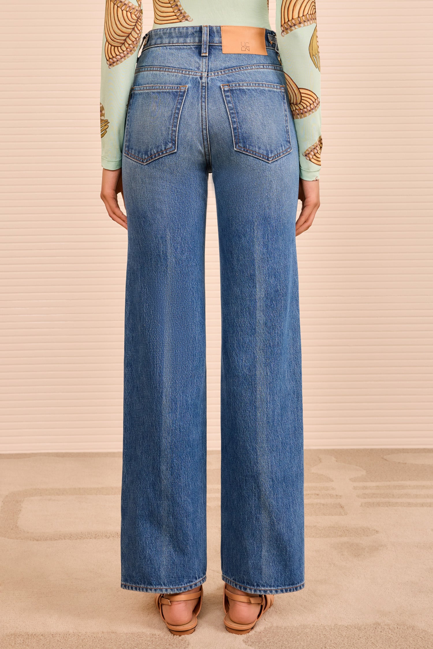 Ulla Johnson Agatha Jean jean droit Danube 100% coton