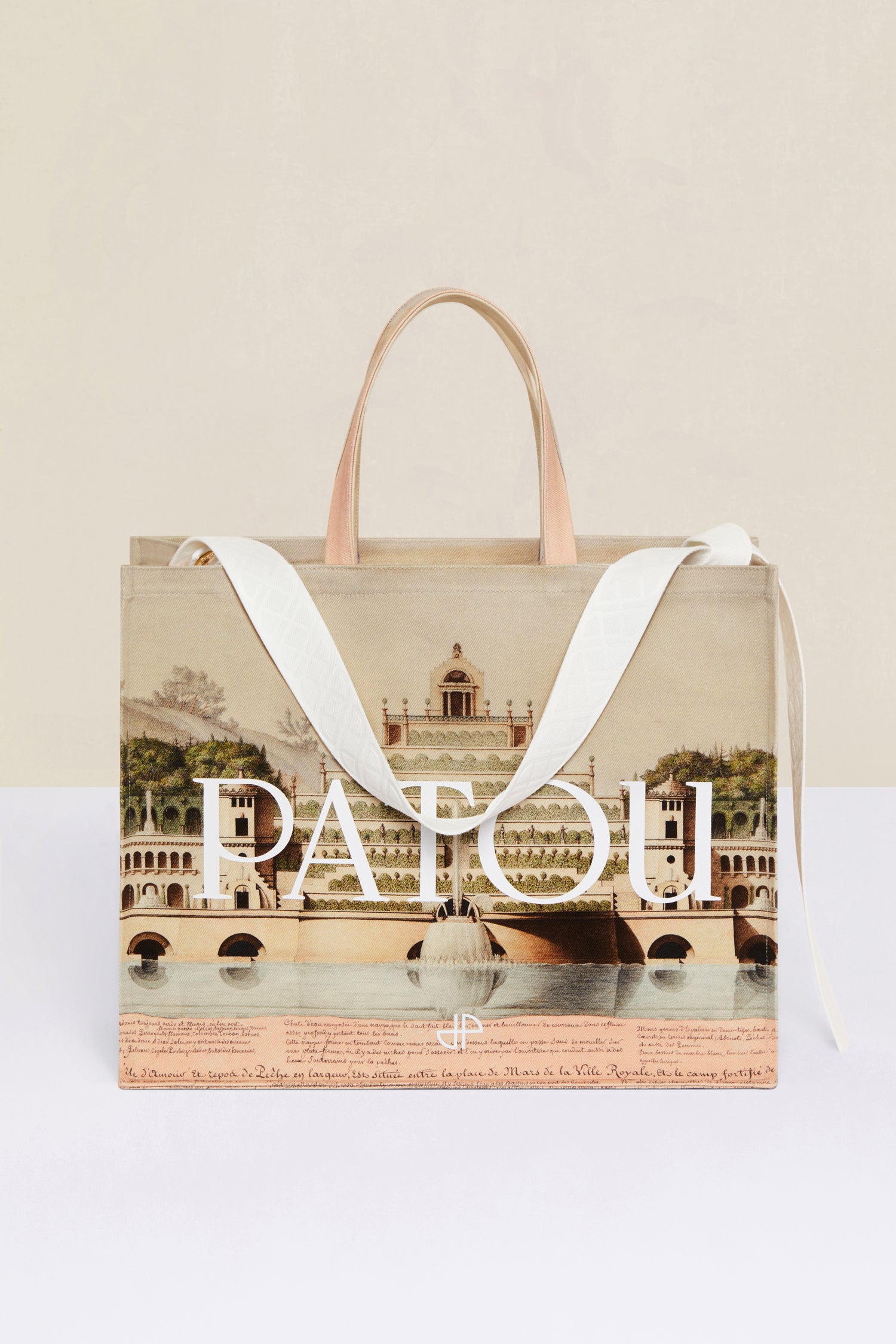 Patou AC024 tote bag coton bio imprimé Amour Island TU