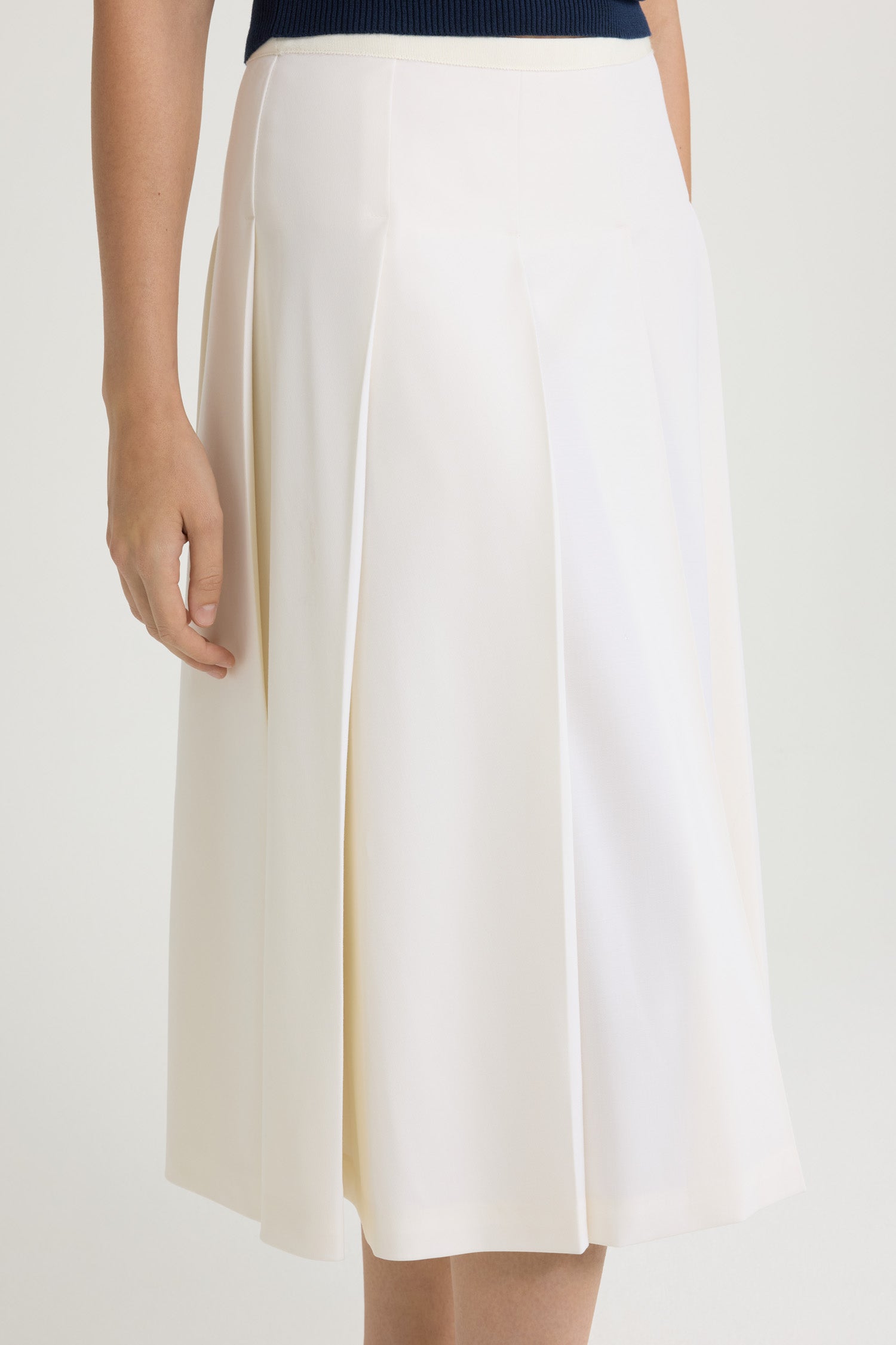 Patou SK078 Jupe Midi Plissée Ivoire Taille 38