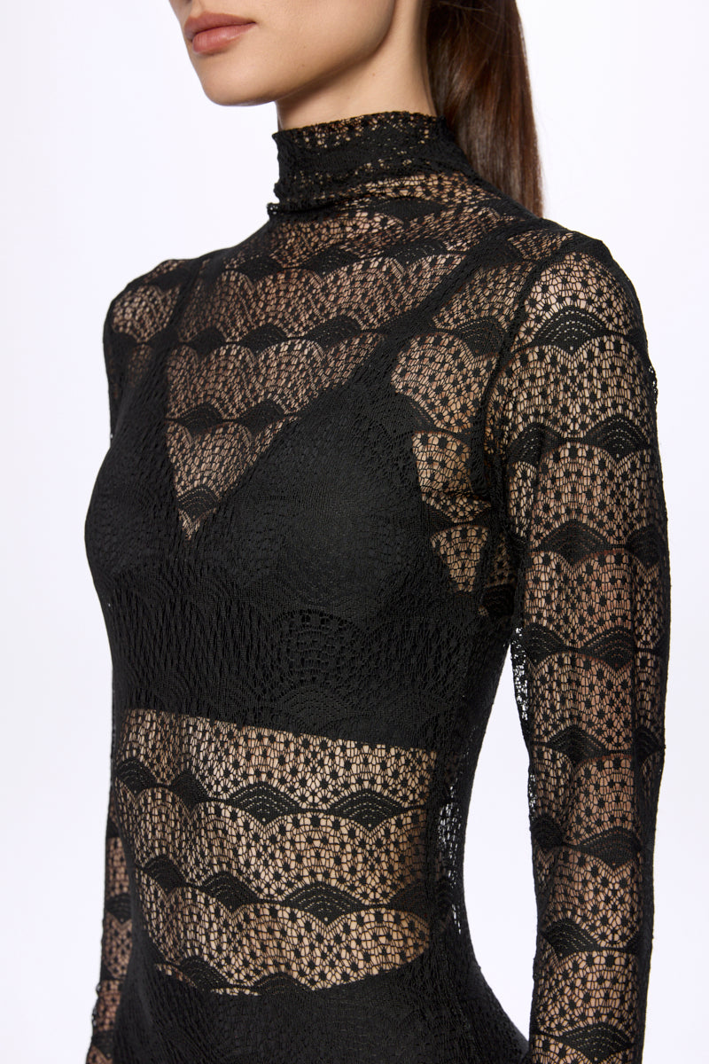 ATU Body Couture Catsuits combinaison dentelle col montant