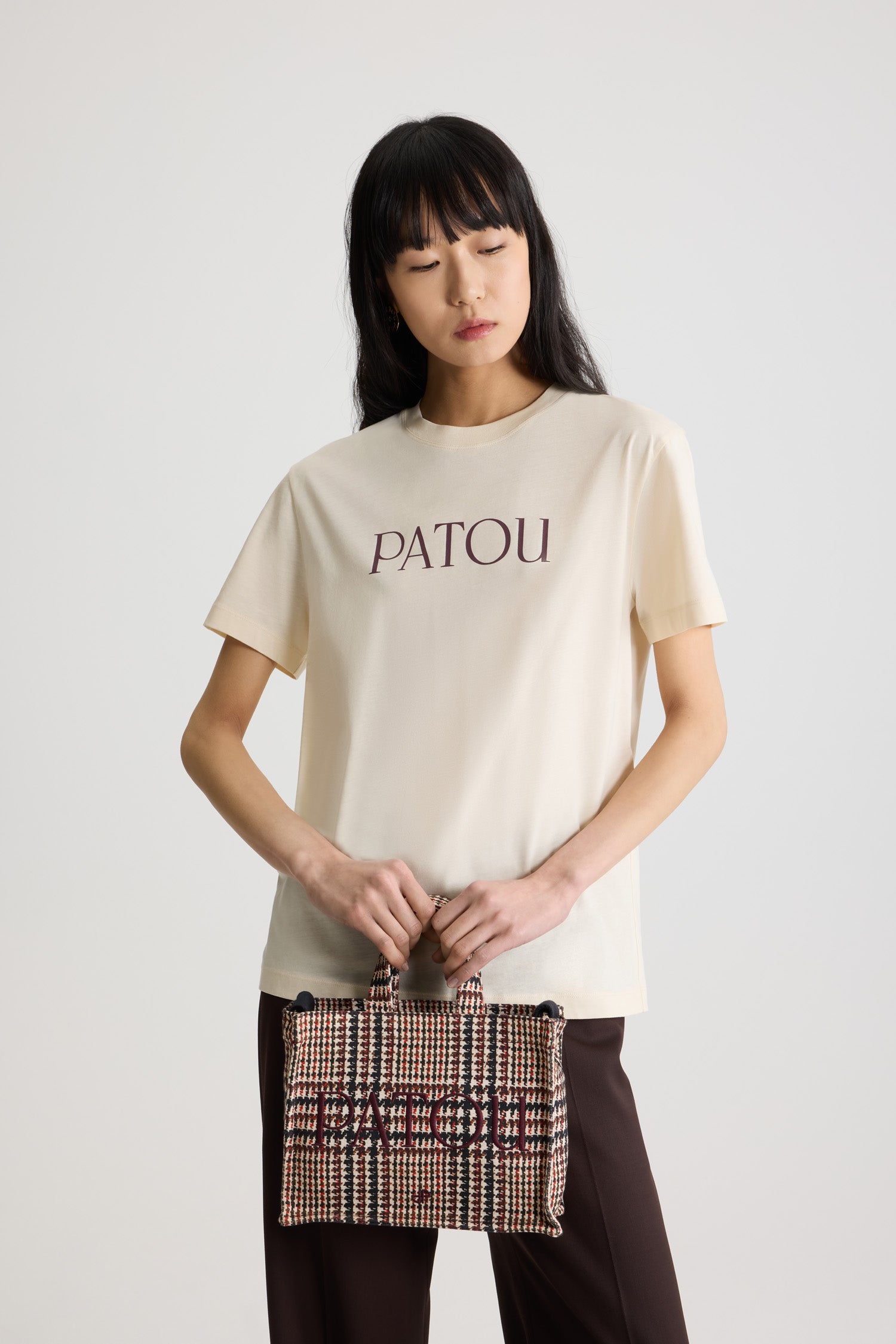 Patou T-Shirts t-shirt JE029 Snowberry White coton bio