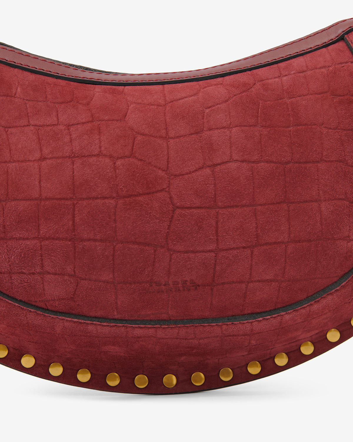 Isabel Marant Oskan Moon Sac Cuir Cerise Effet Croco