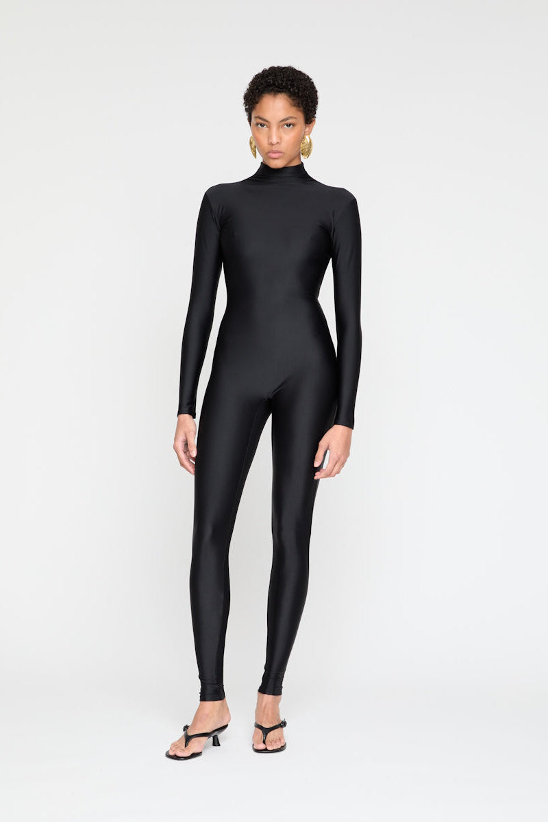 ATU Body Couture Catsuits combinaison noire basique col montant