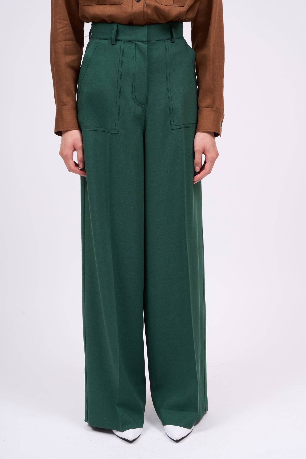 Paul & Joe Tailoring Pantalon CHOISY laine soie taille haute