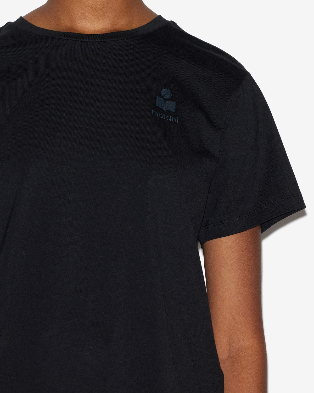 Isabel Marant Aby t-shirt coton noir logo brodé