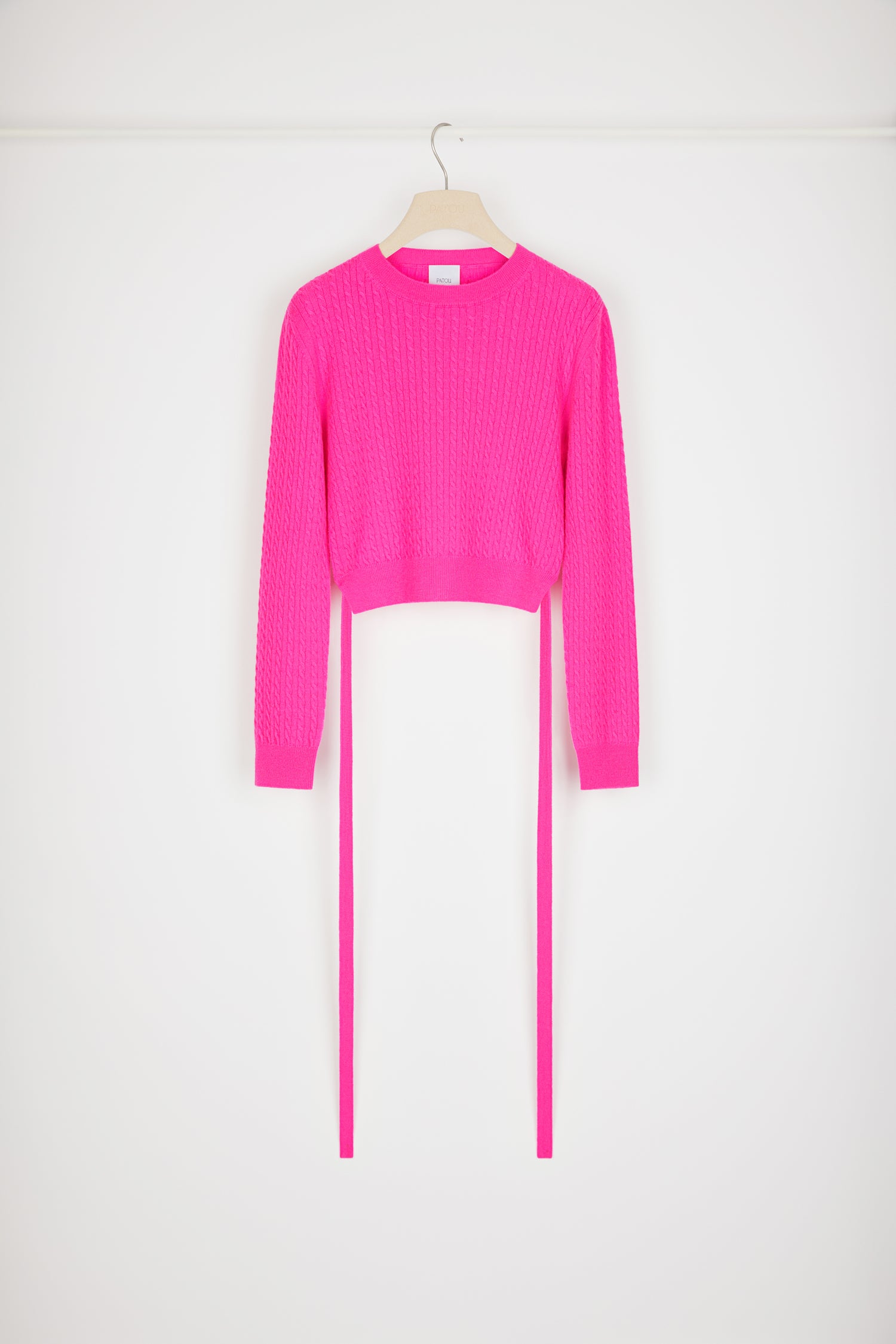 Patou Knitwear P23KN1238041453B pull rose begonia laine