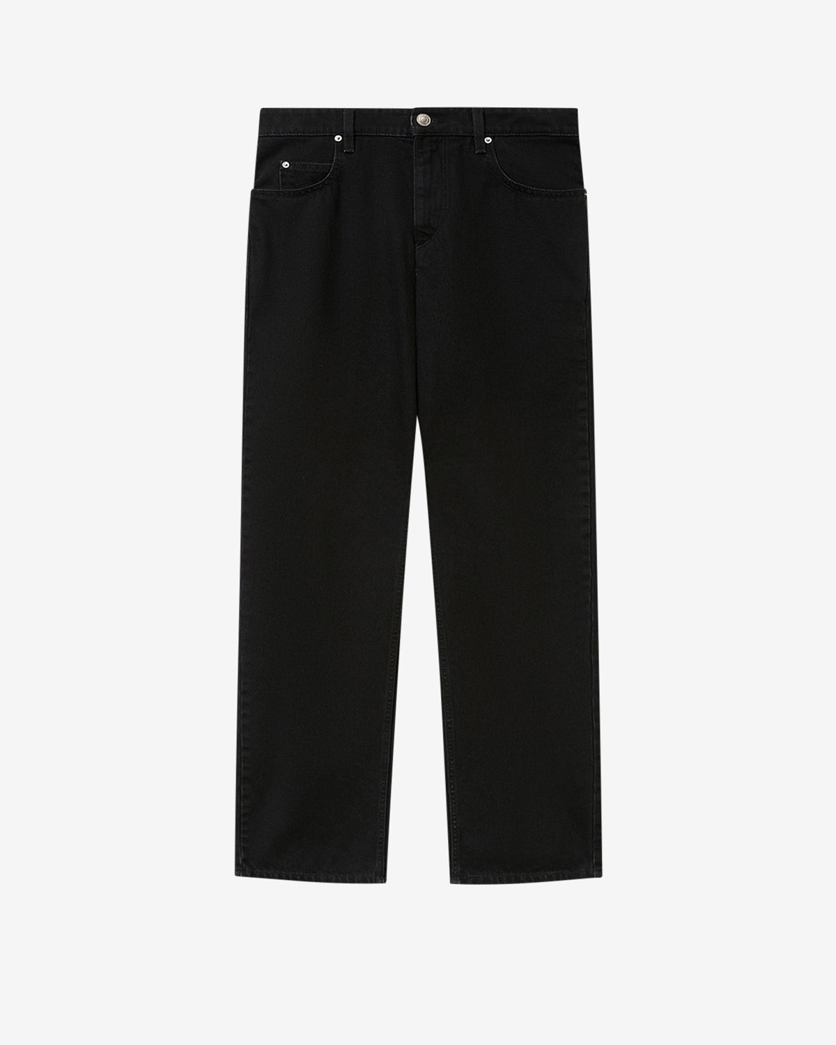 Isabel Marant Dromie jean droit noir délavé coton