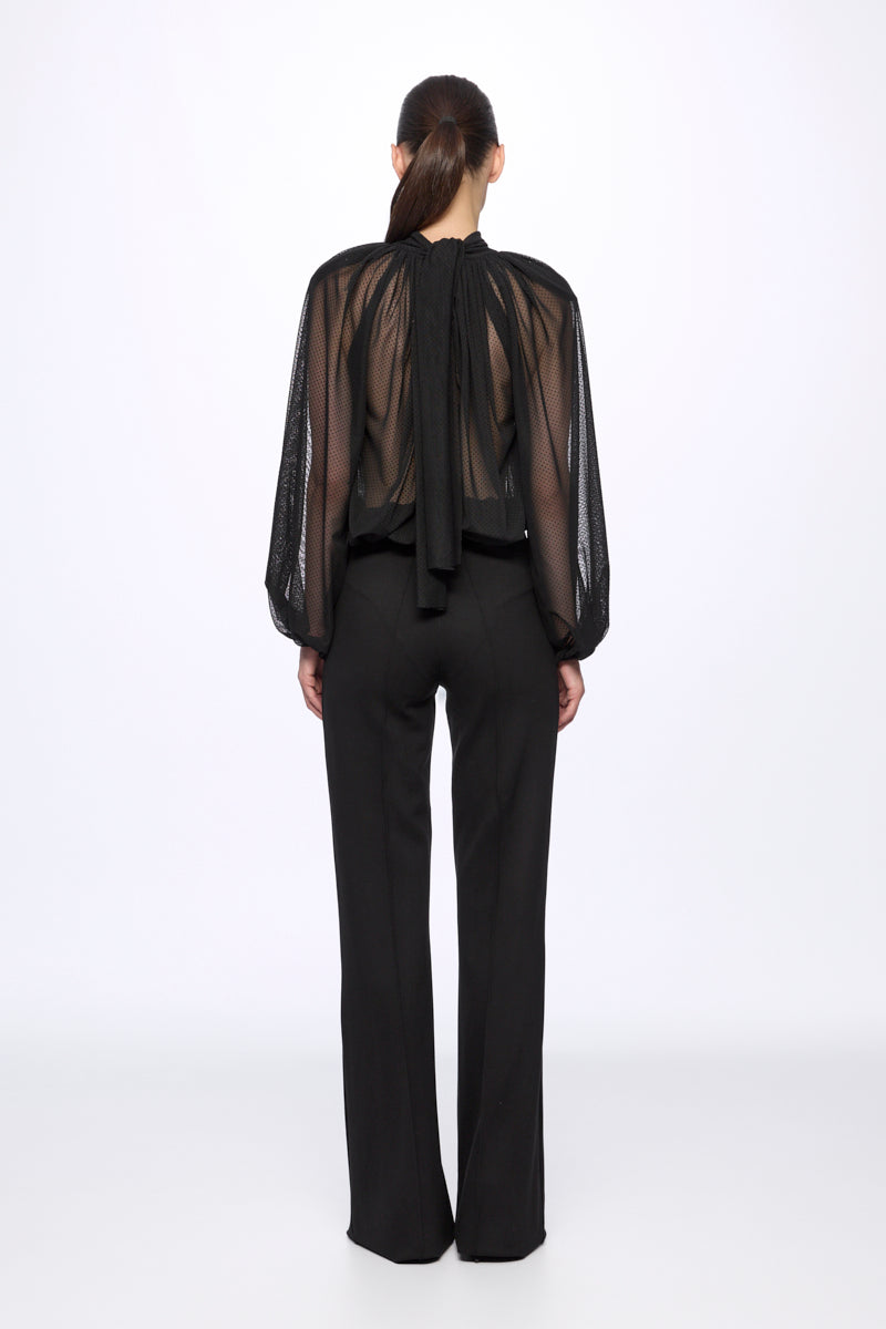 ATU Body Couture Trousers Pantalon Droit Noir Taille Haute