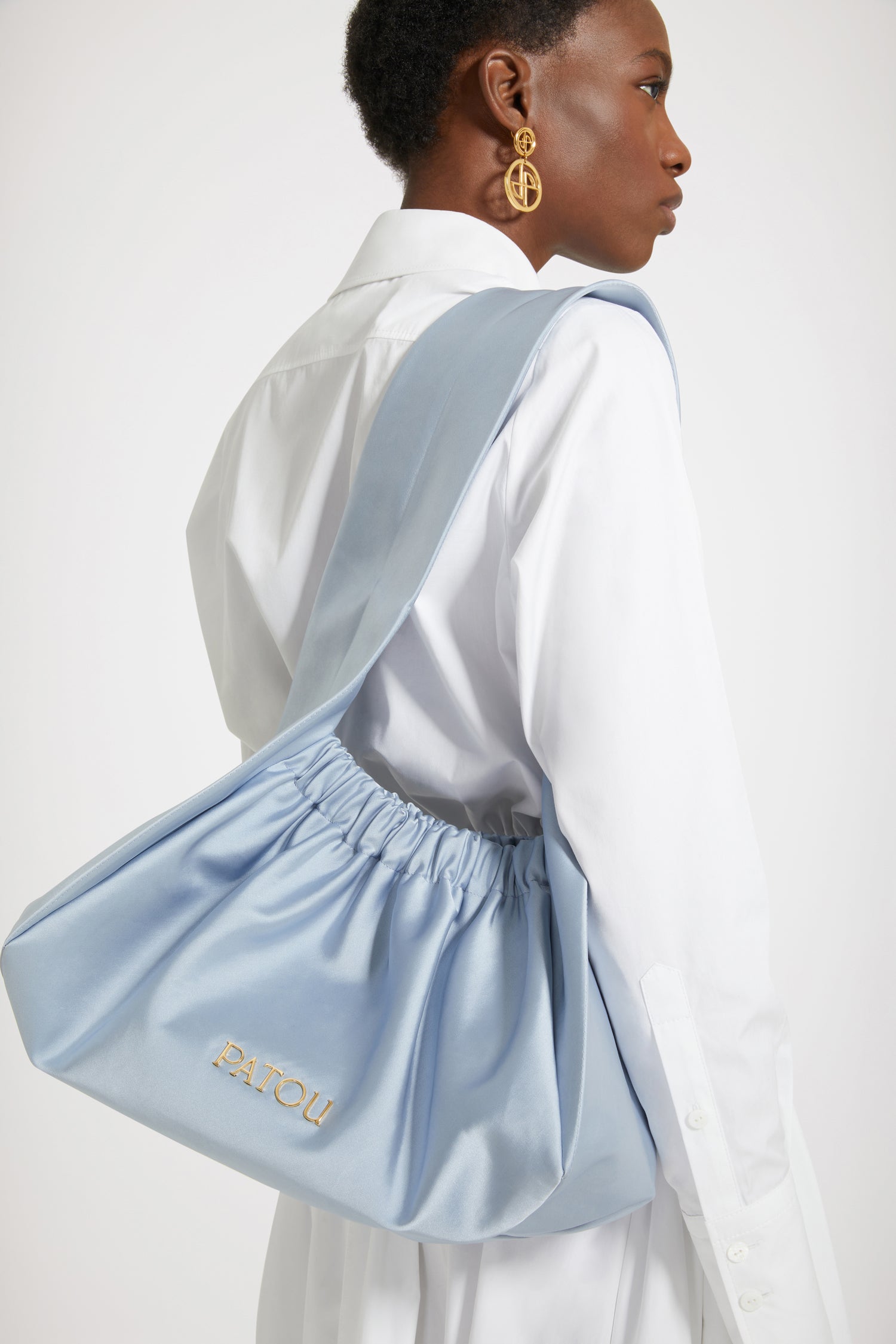 Patou Bags sac Le Biscuit AC055 satin bleu TU