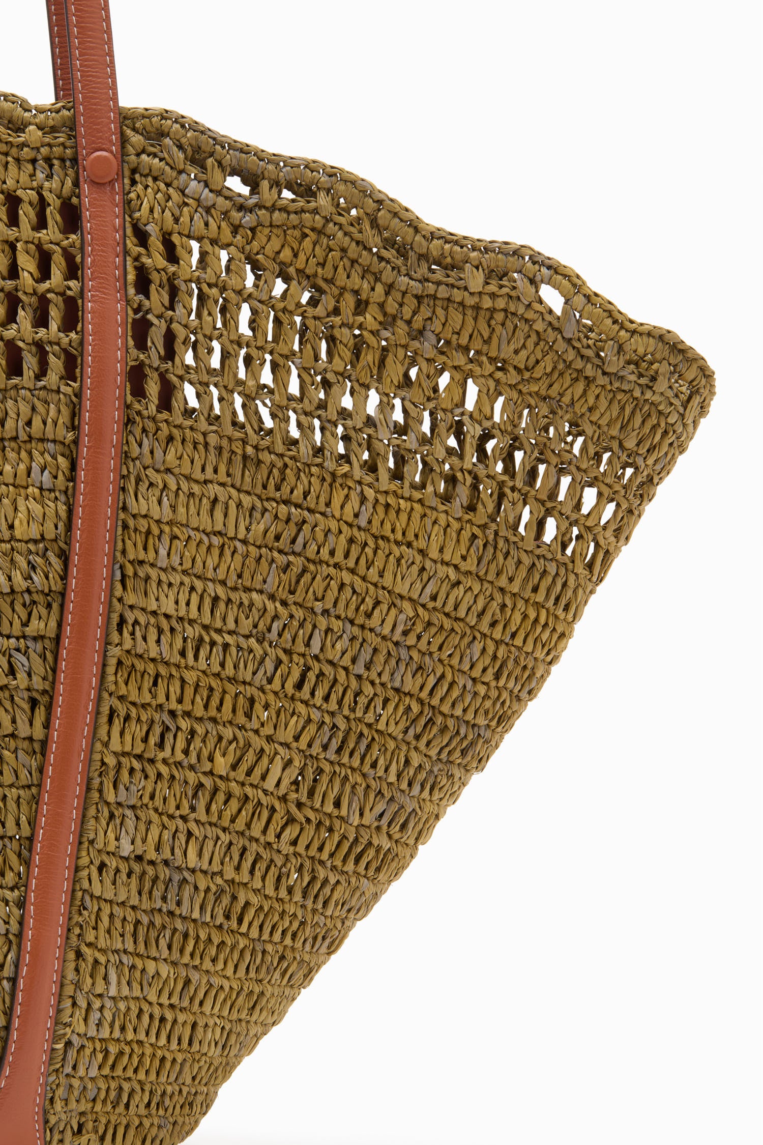 Ulla Johnson Marina PF261197 sac cabas raphia Olive