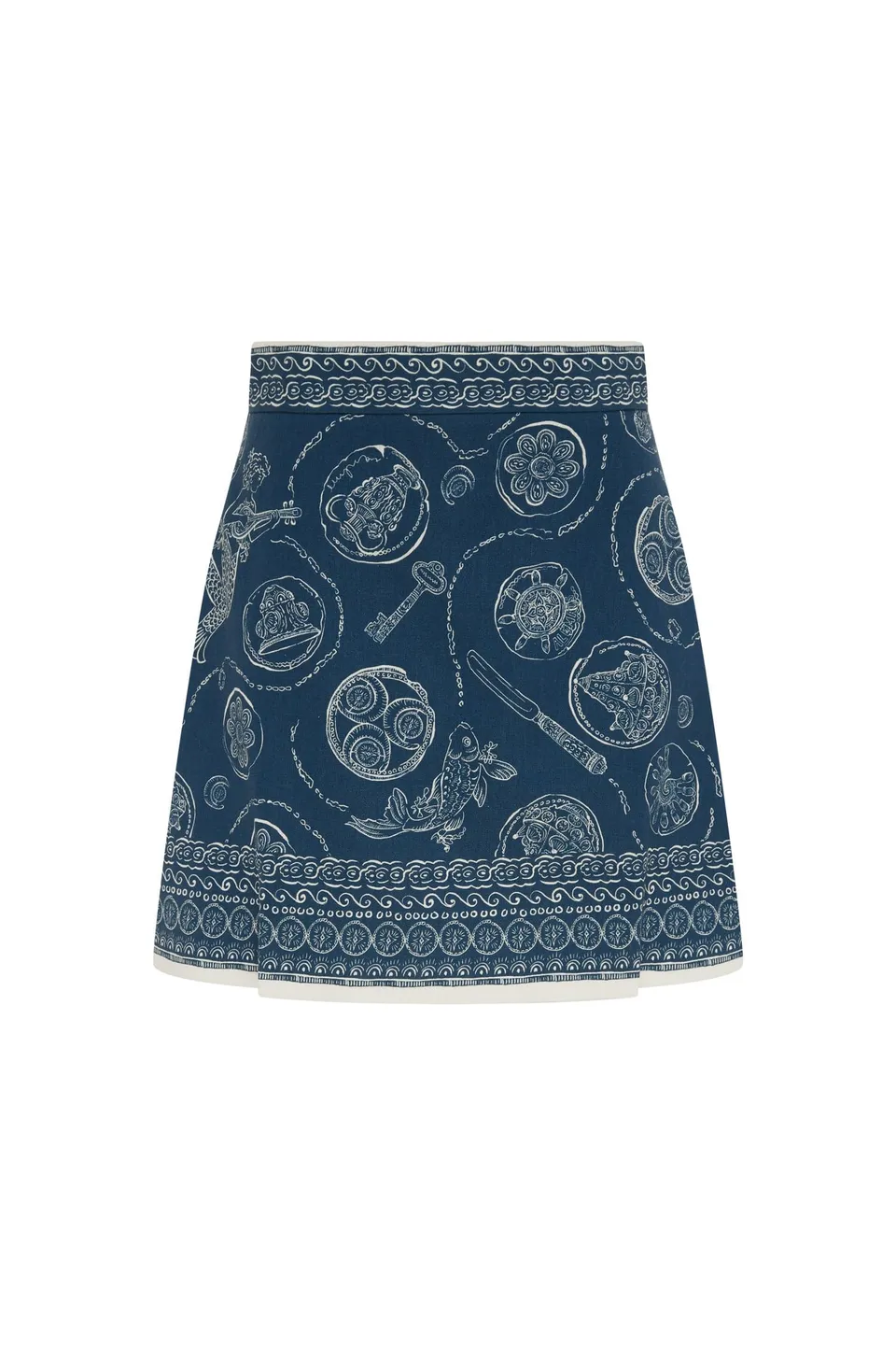 Alemäis Lucky Mini Skirt jupe mini lin trapèze imprimé