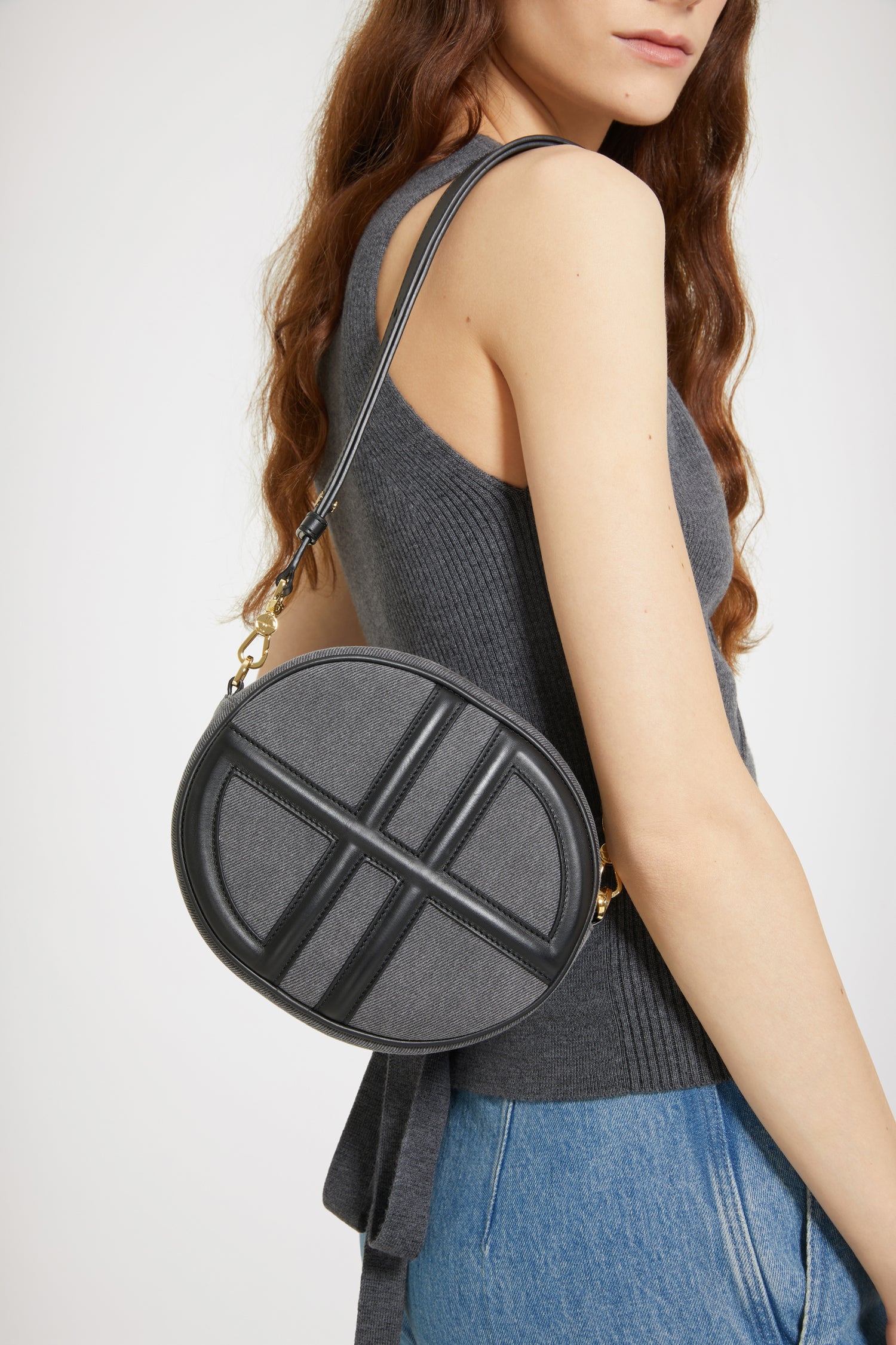 Patou BA005 sac JP denim coton bio anthracite