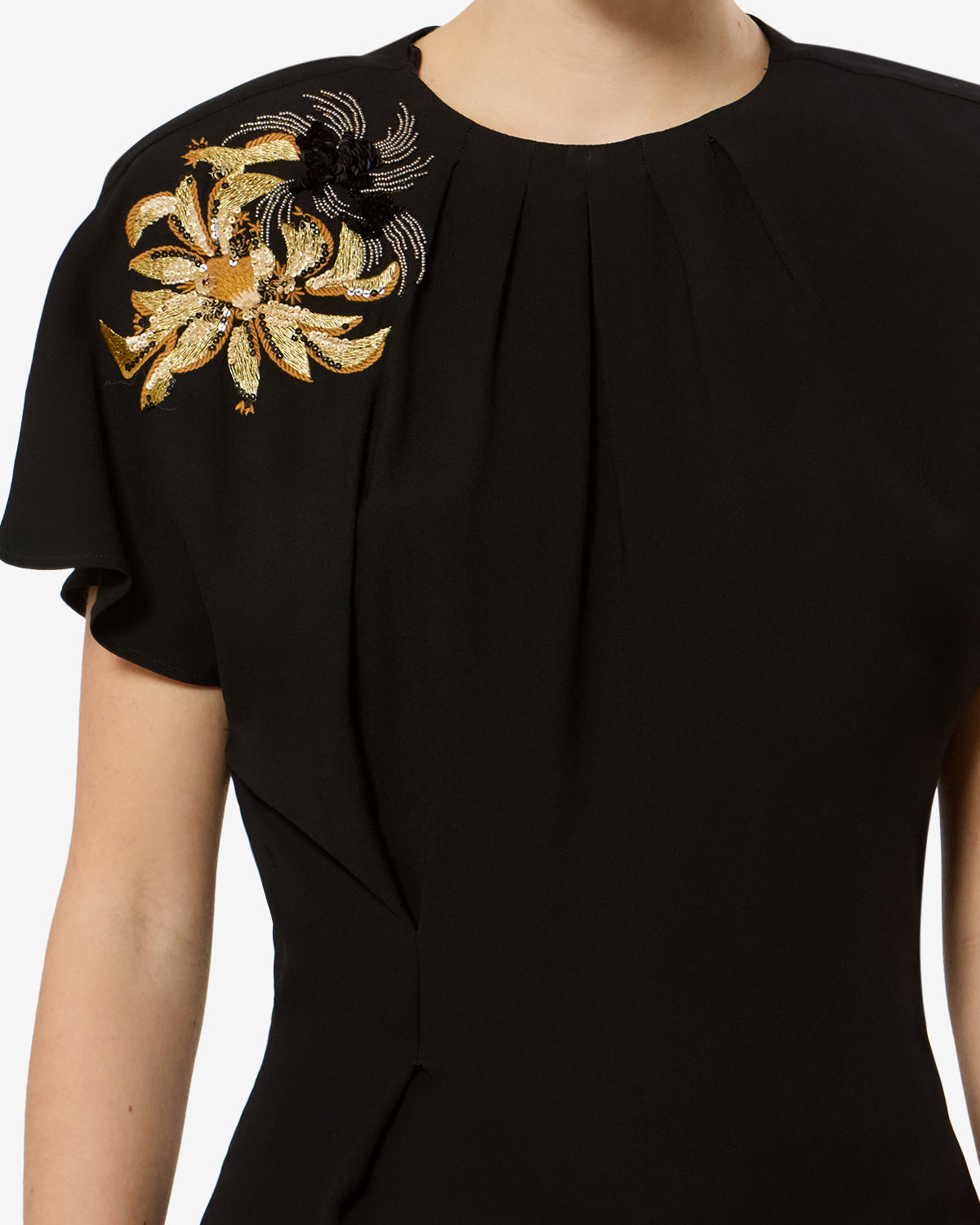 Isabel Marant Sakia robe noire brodée Firework