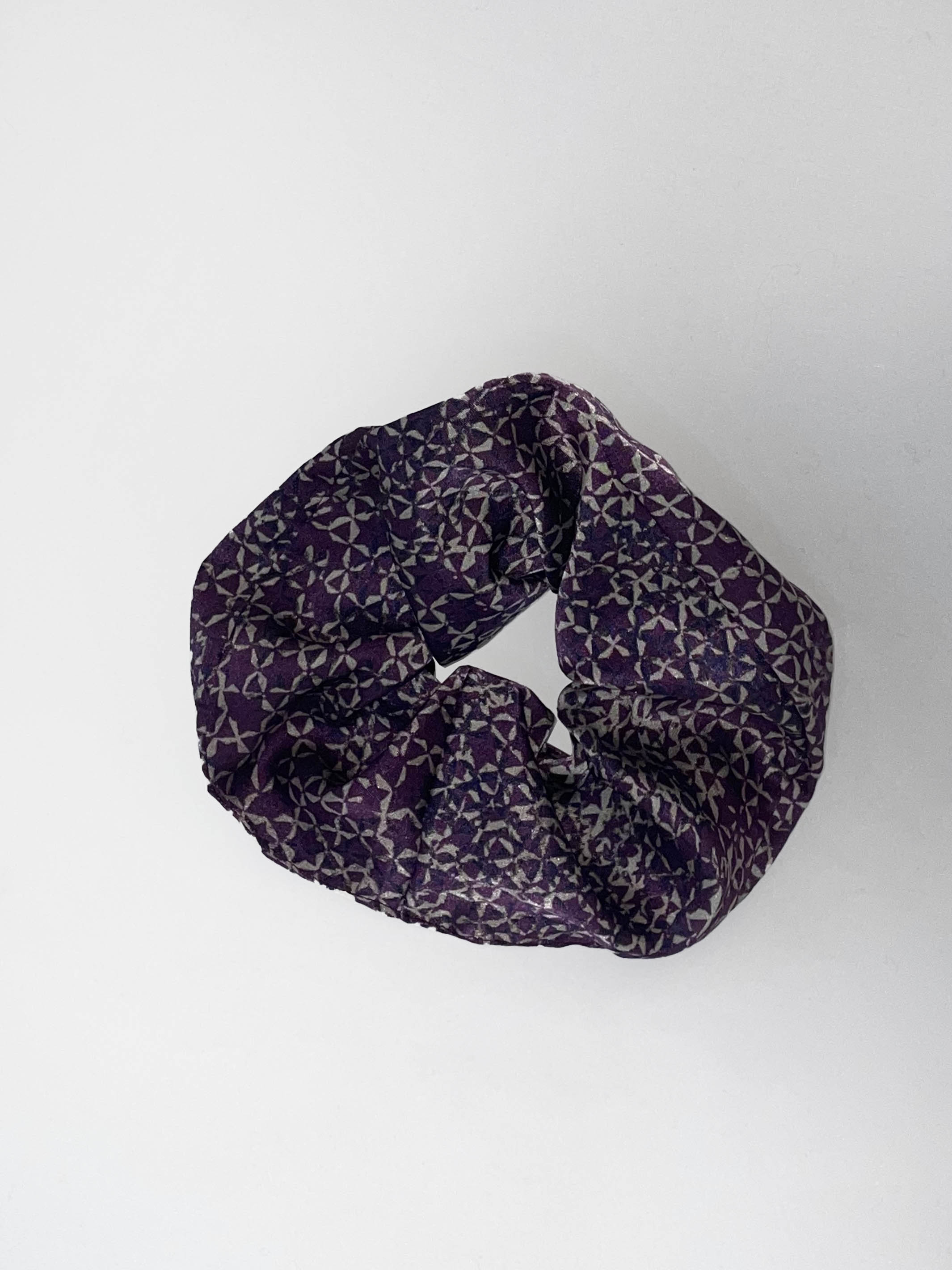 Anahide Saint André Violette chouchou soie coton violet