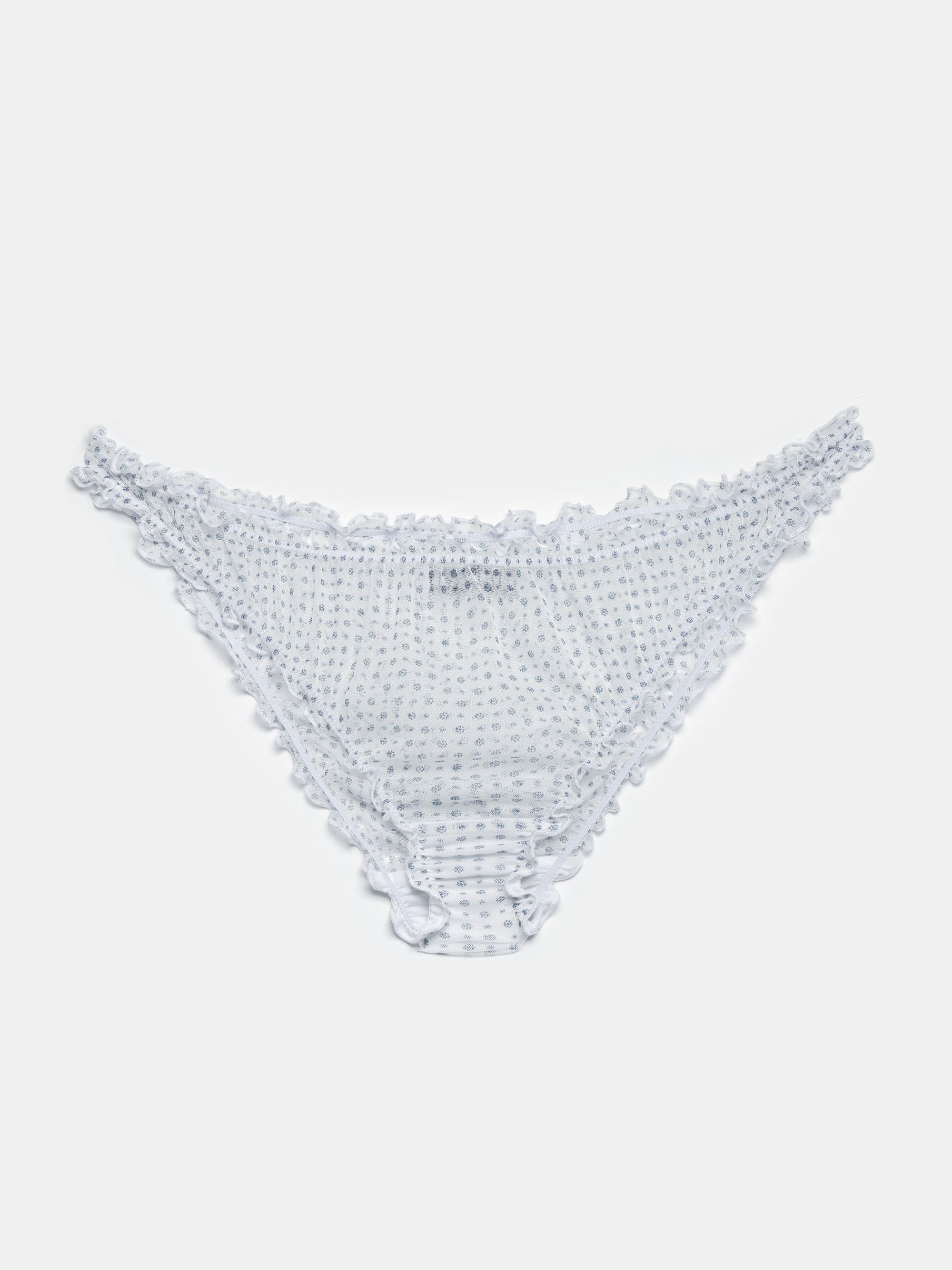 Ester Manas Lingerie Micro Blue Floral culotte blanc taille basse