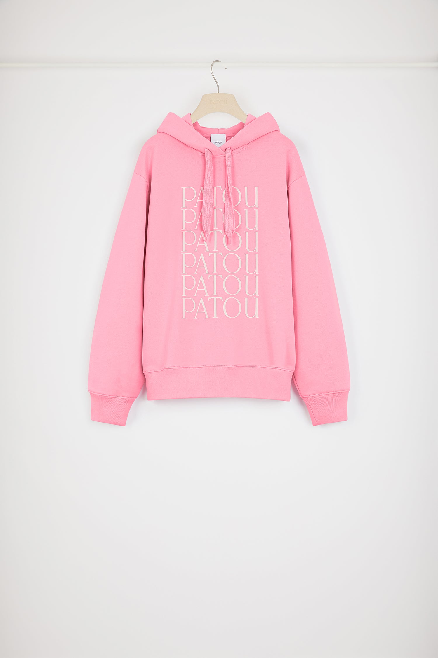 Patou P24JE0939995455P hoodie coton bio rose logo M