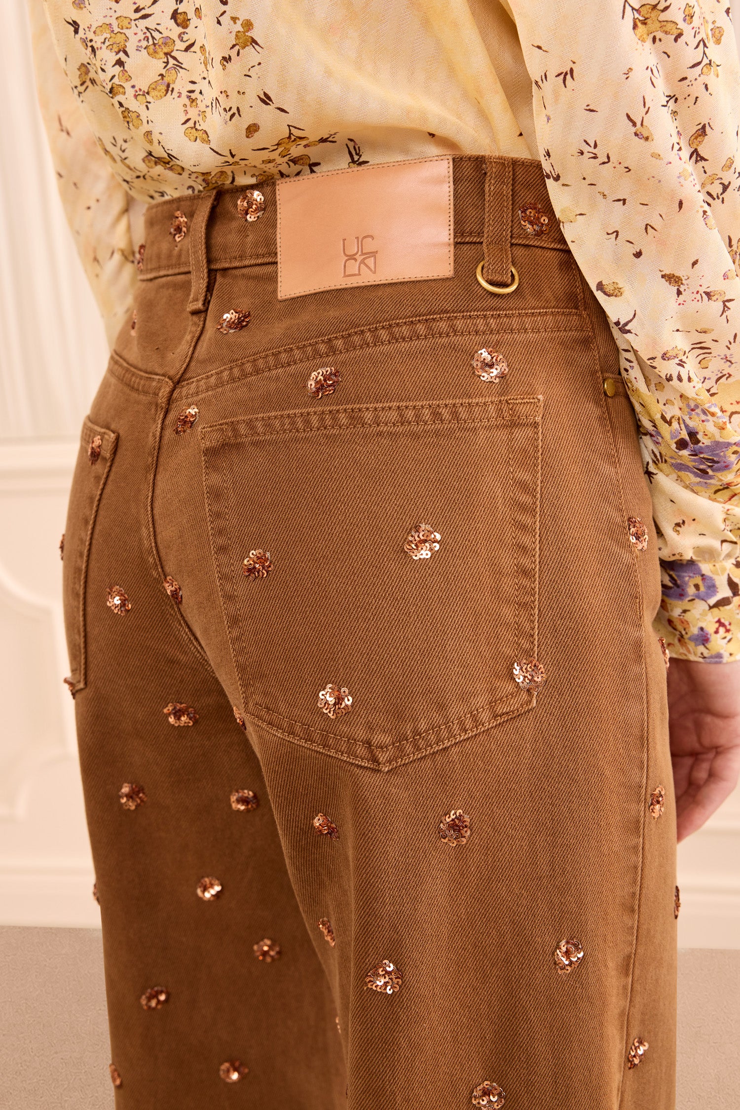 Ulla Johnson Willow jean large marron Umber