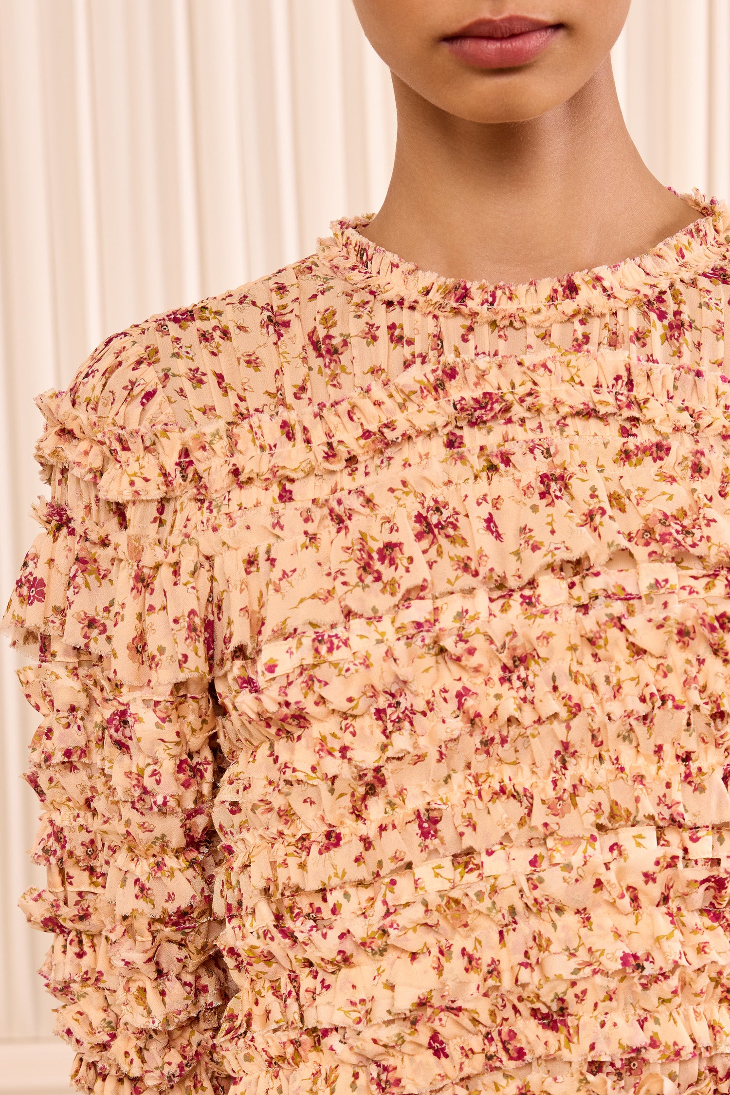 Ulla Johnson Mabel FA260215 top soie Blush floral