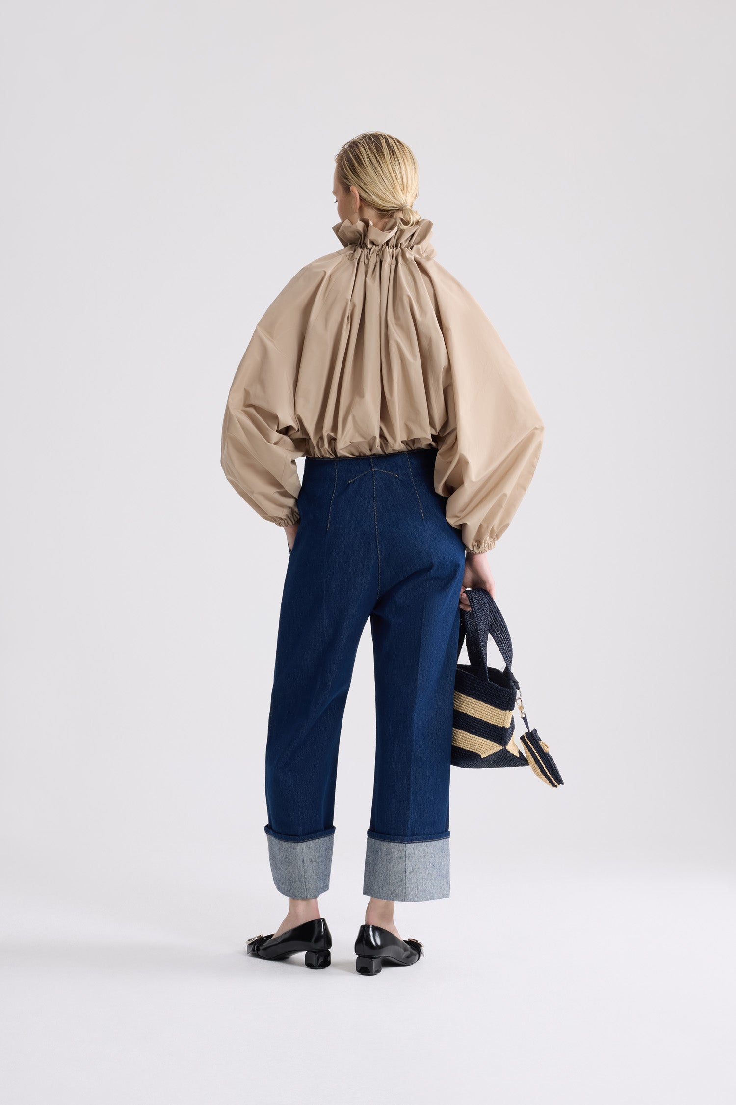 Patou La Patou TO017 blouse faille recyclée Dune
