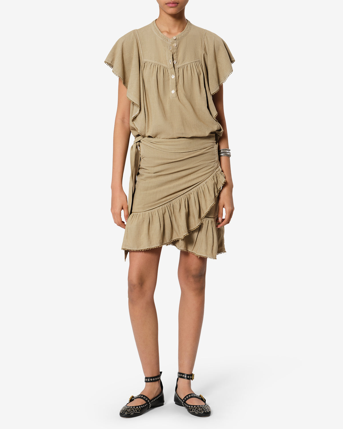 Isabel Marant Mempster mini-jupe bronze