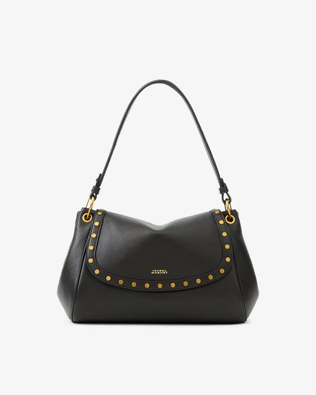 Isabel Marant Chany M sac cuir velours noir clouté