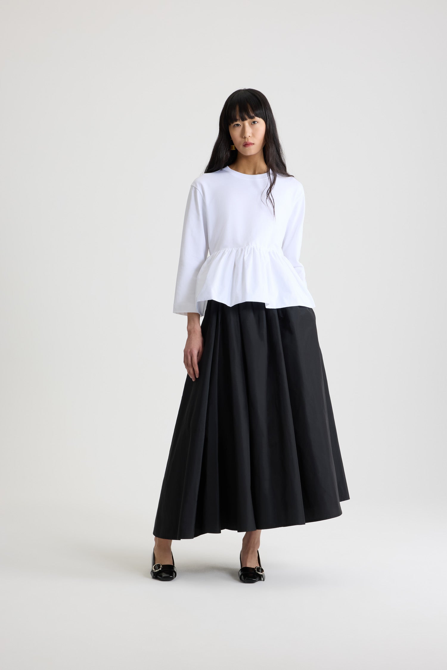 Patou JE191 t-shirt coton bio blanc volant