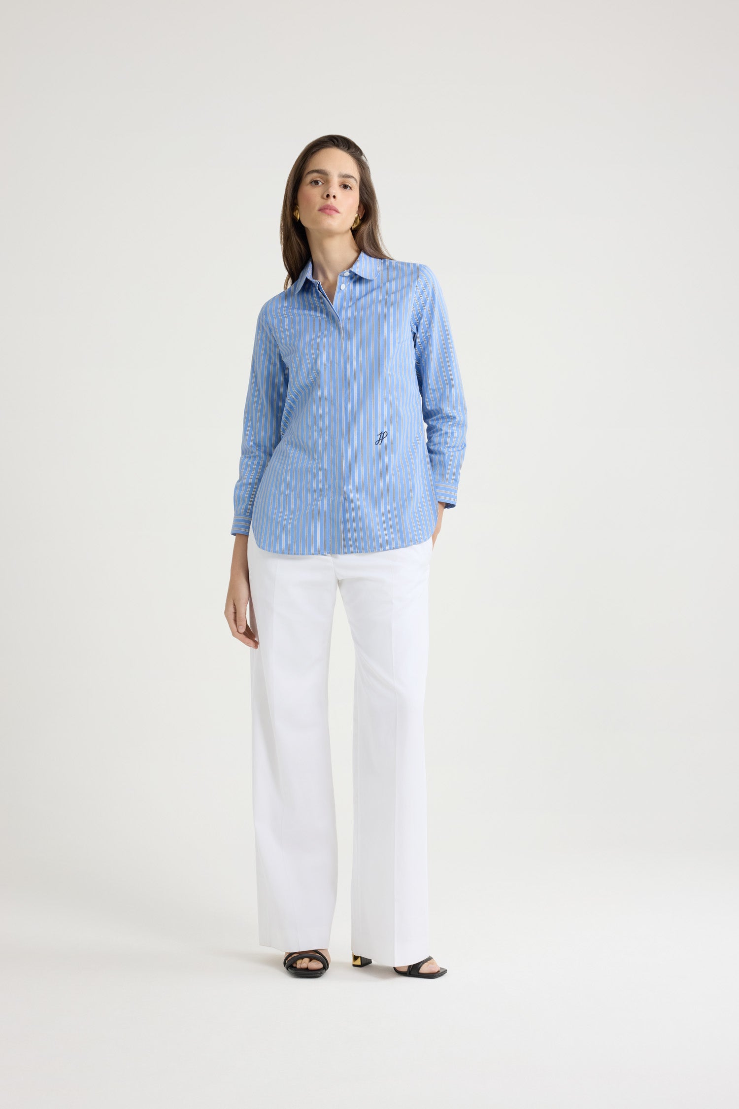 Patou Tops BL039 chemise coton bleu heritage 38