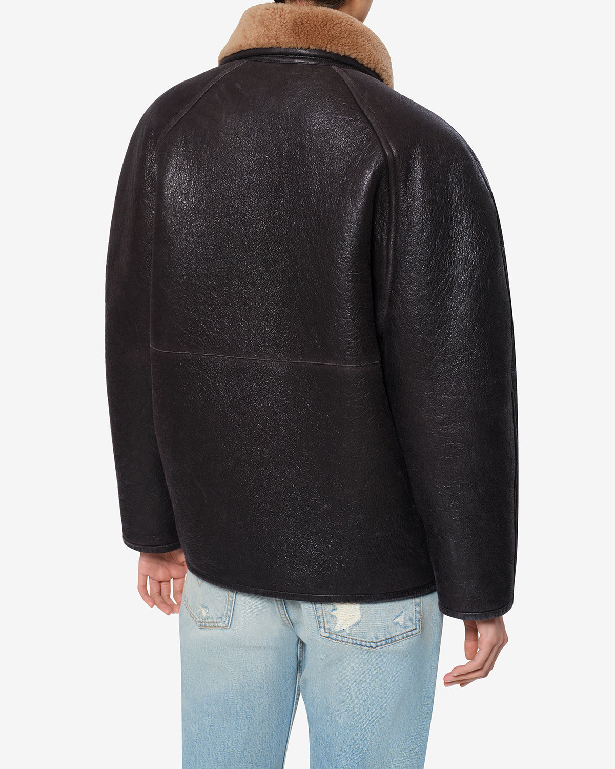 Isabel Marant Manteaux Camber manteau marron peau lainée