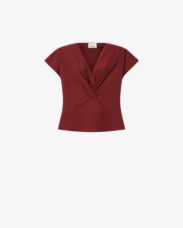 Isabel Marant Nadrine t-shirt bordeaux foncé