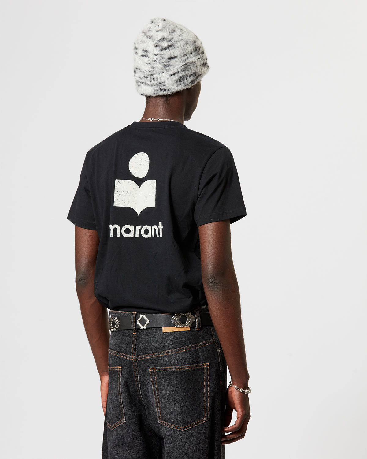 Isabel Marant Zafferh T-shirt coton noir et écru