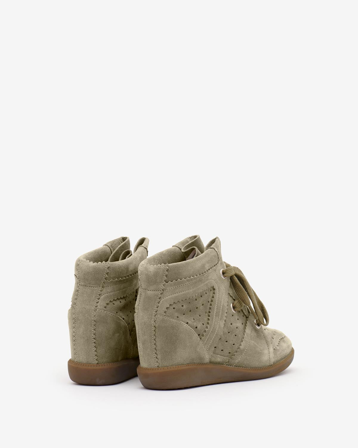 Isabel Marant Bobby baskets taupe suède compensées 5cm