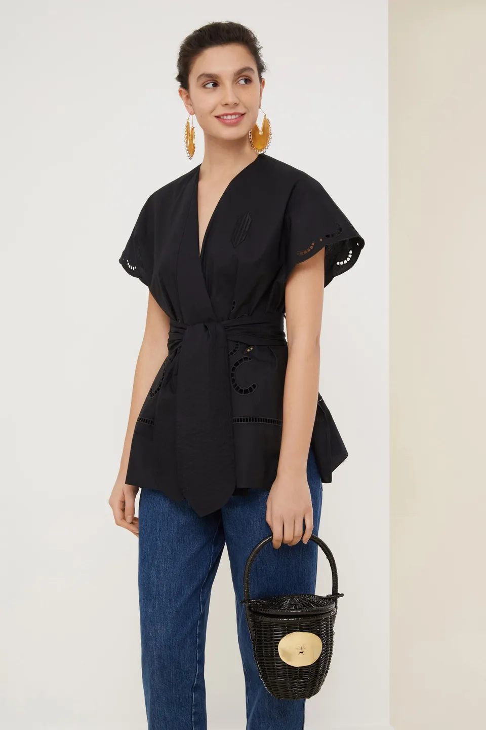 Patou Tops Shirts TO019 top ajouré noir E20TO0190017999B