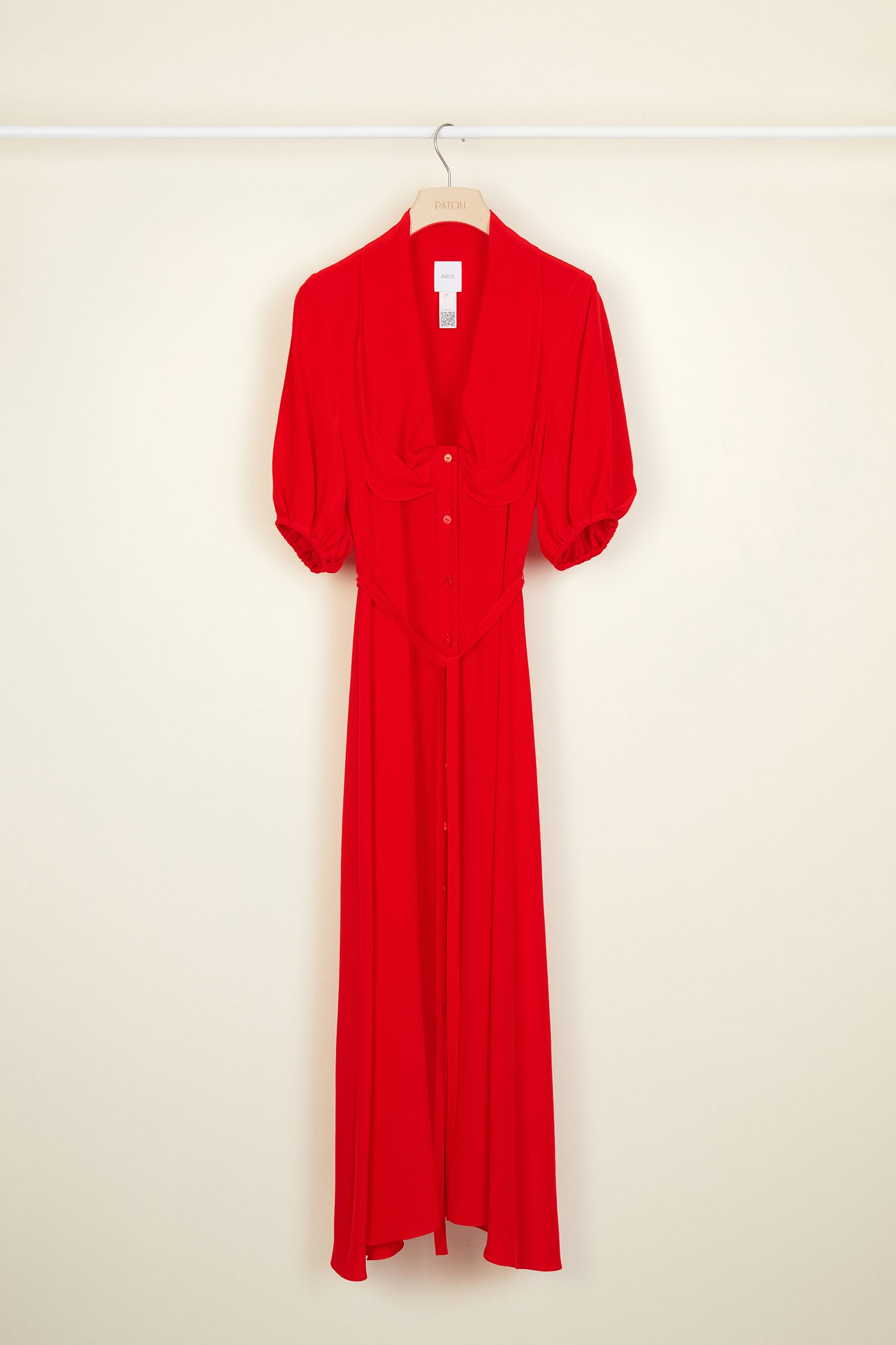 Patou P20DR0350013302R robe chemise soie poppy ceinturée 34