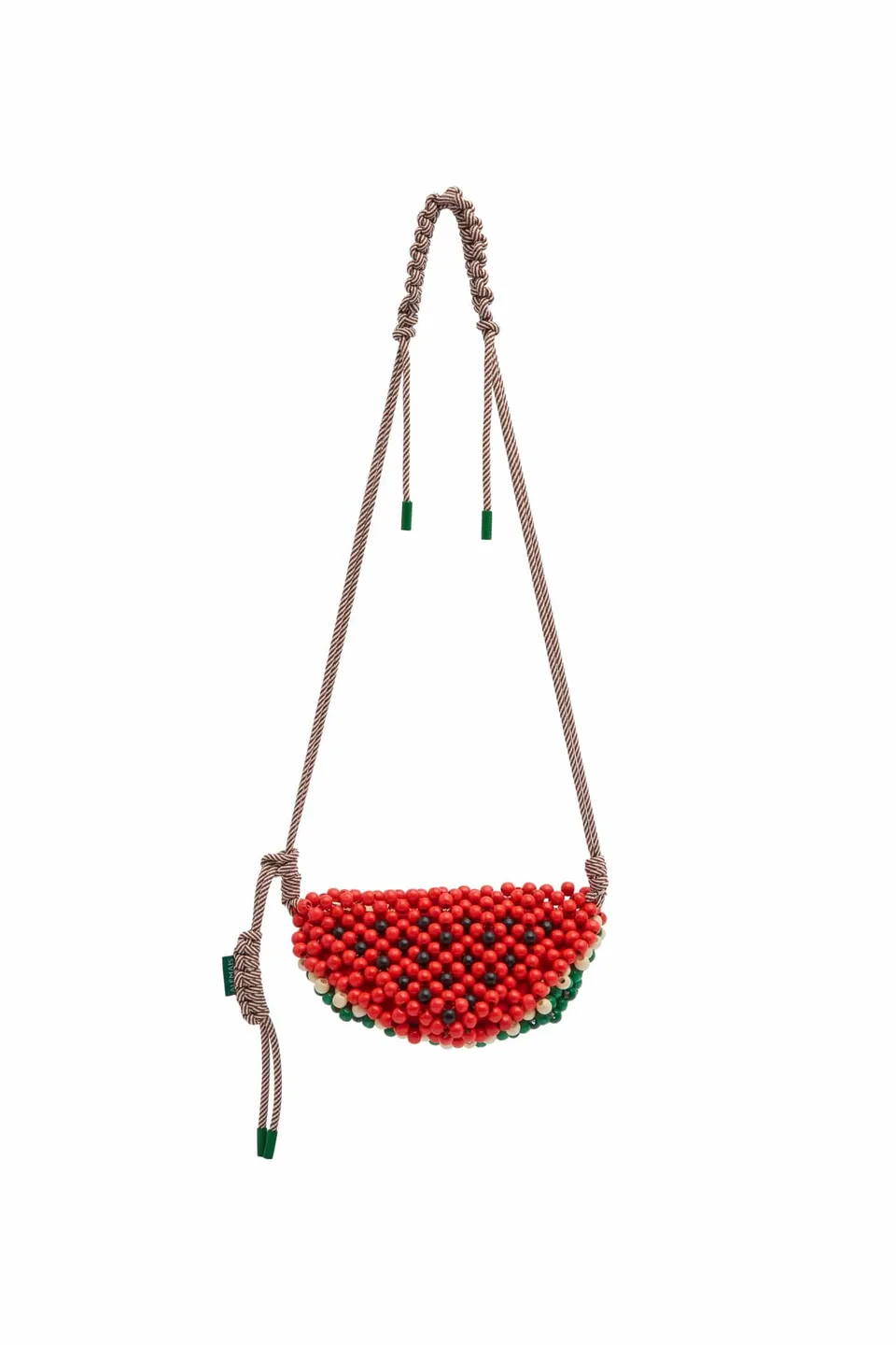 Alemais Watermelon mini sac perles bois corail
