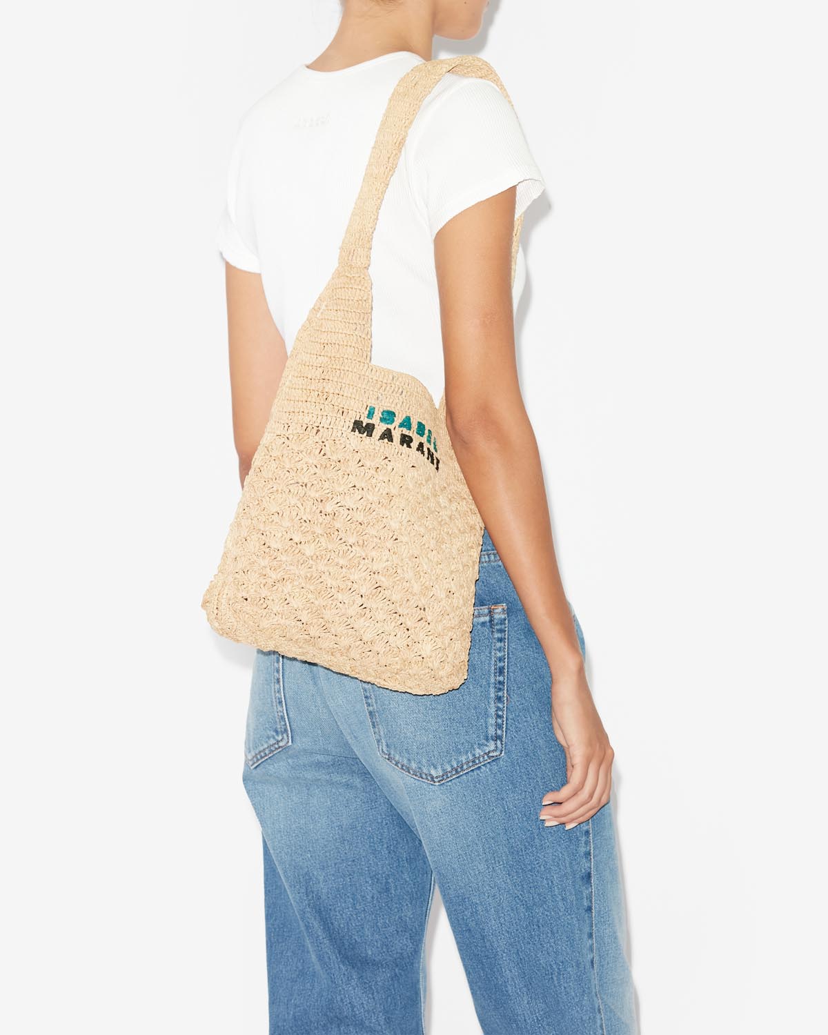 Isabel Marant Praia Small sac raphia naturel 29x31 cm