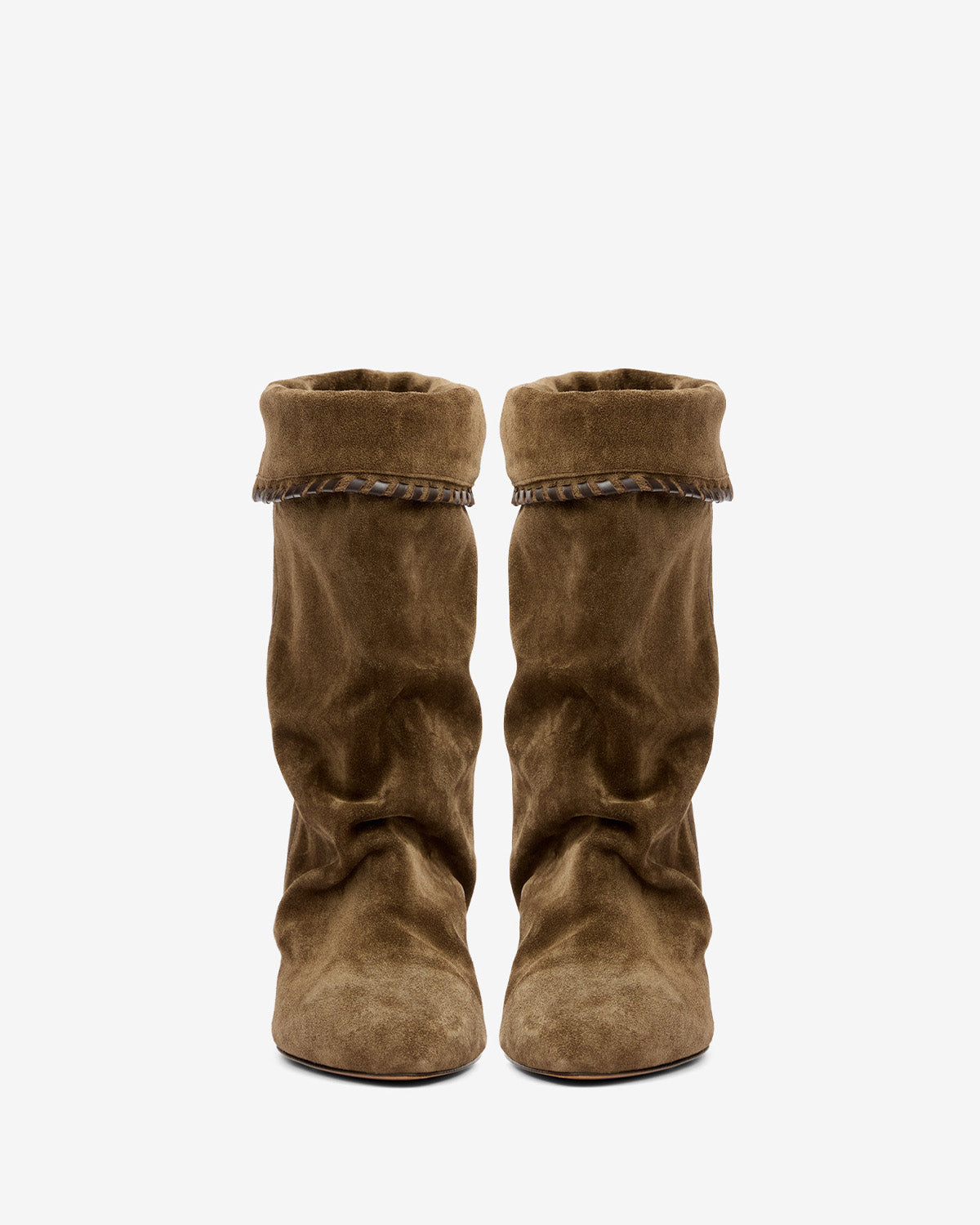 Isabel Marant Dalby boots cuir velours bronze talon 5,5 cm