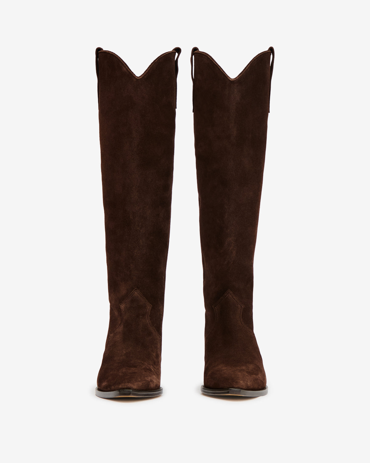 Isabel Marant Denvee bottes santiag chocolat