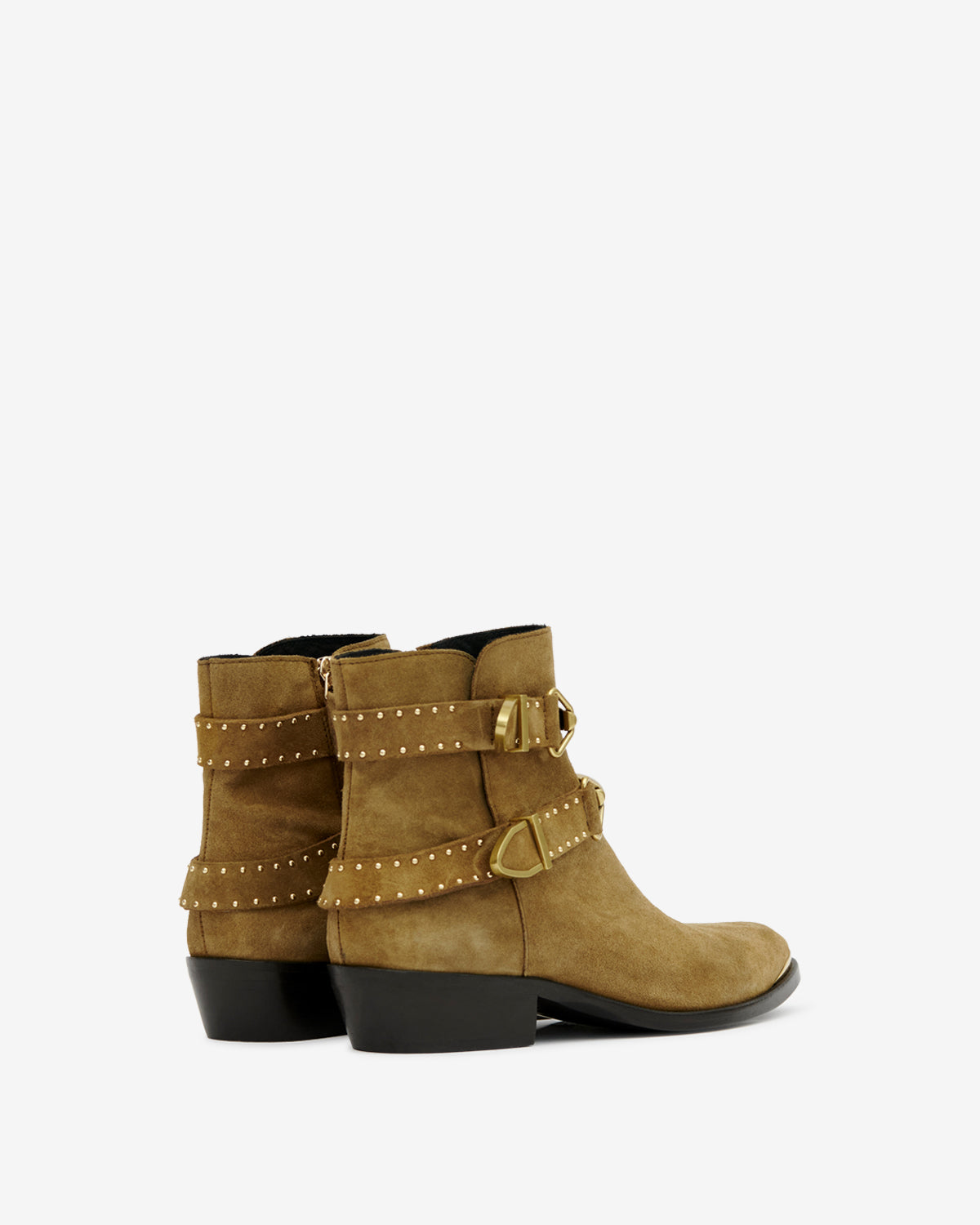 Isabel Marant Zalya boots taupe cuir talon 3 cm