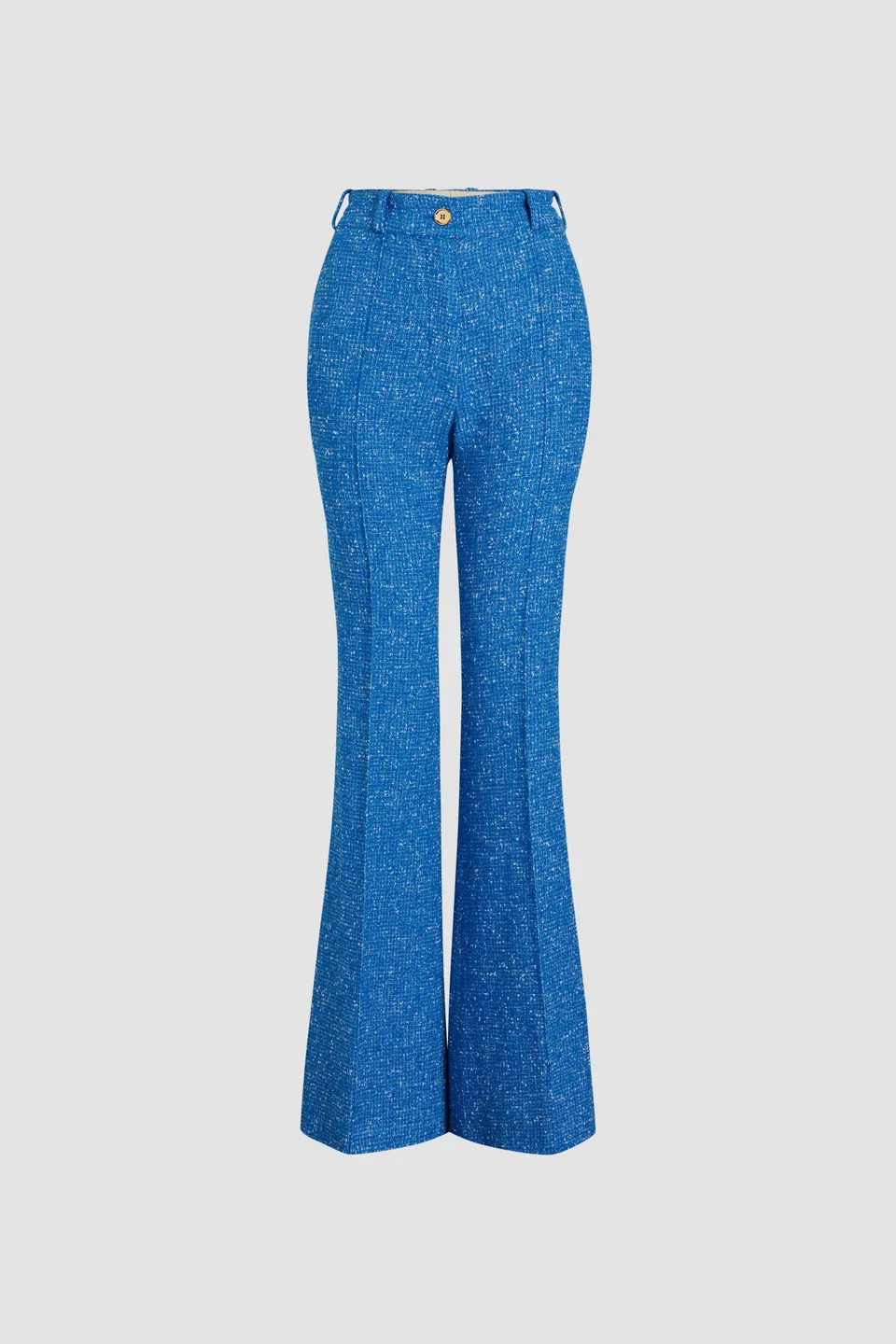 Patou TR042 pantalon évasé tweed laine bleu Victoria 34-44