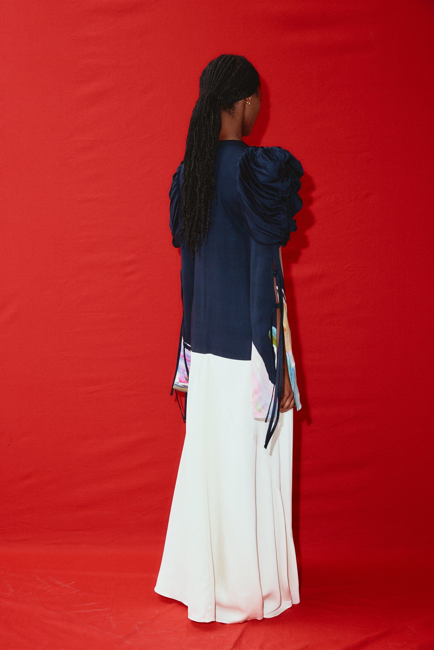 Alemäis Jedda Tie Sleeve Gown robe longue viscose doublée
